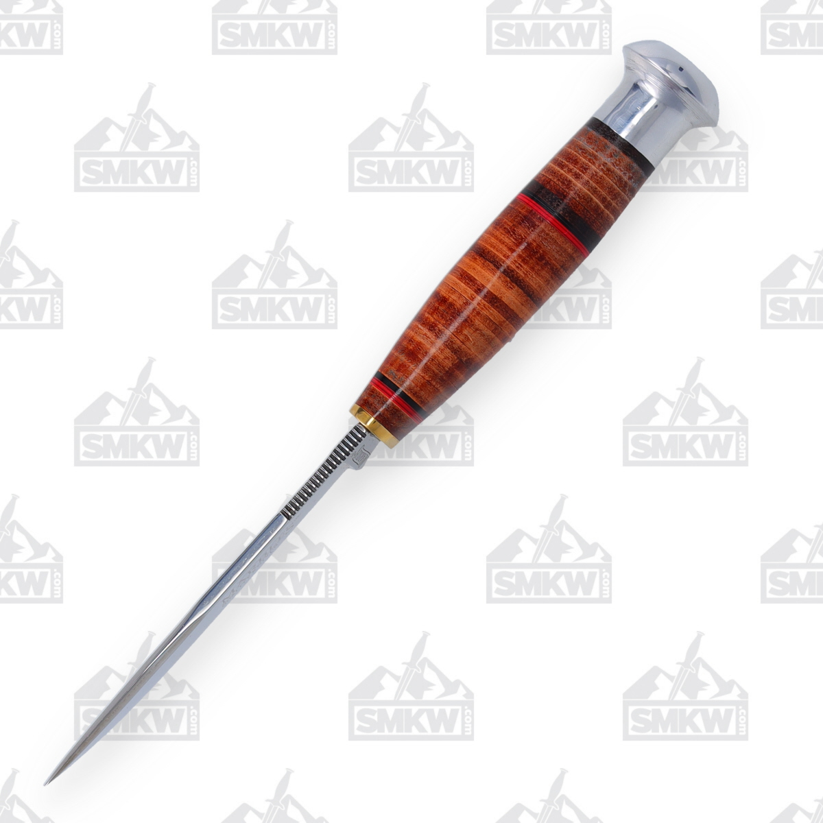 Marbles MR302 Hunter 3.87in Clip Point Fixed Blade Stacked Leather MR302 View 4