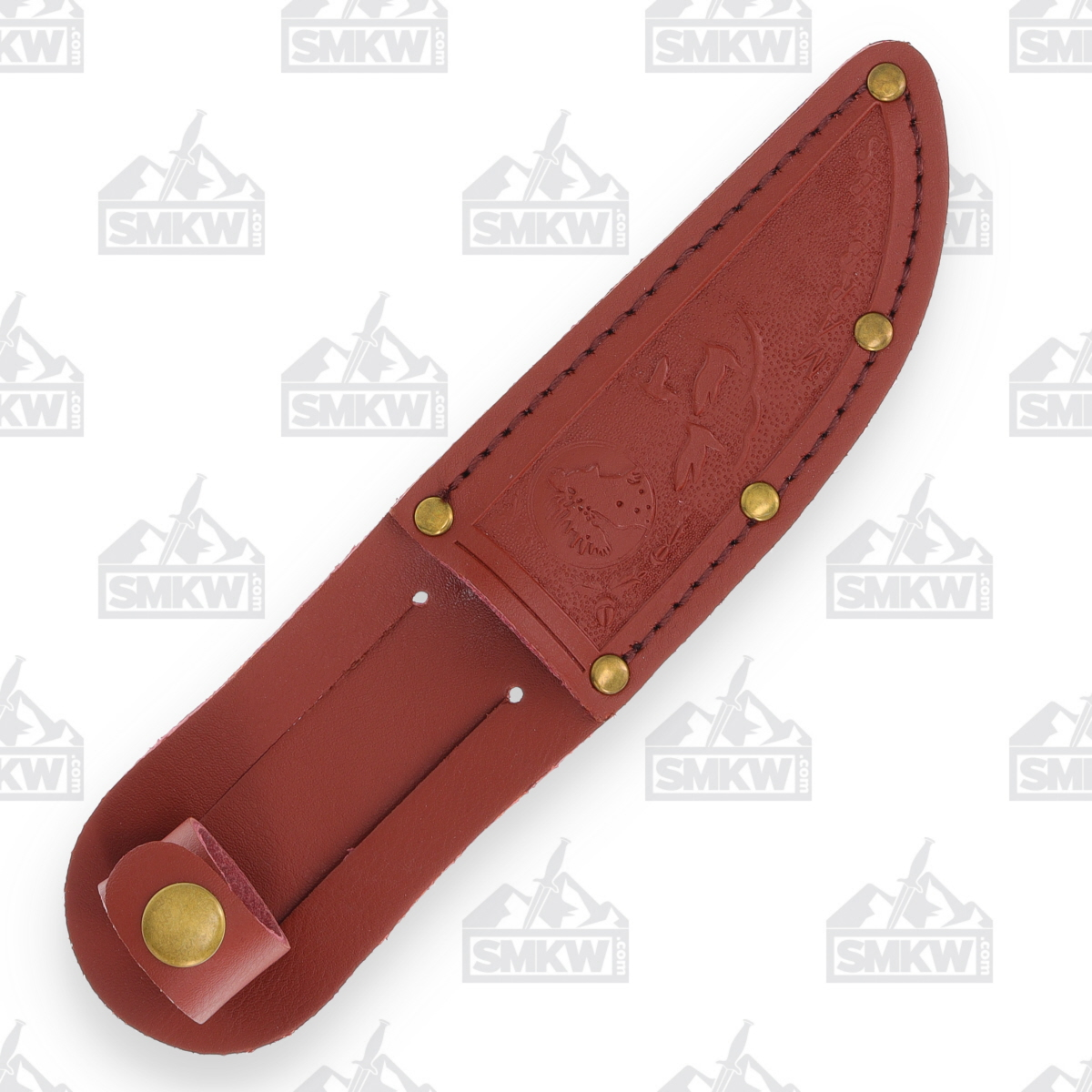 Marbles MR302 Hunter 3.87in Clip Point Fixed Blade Stacked Leather MR302 View 9