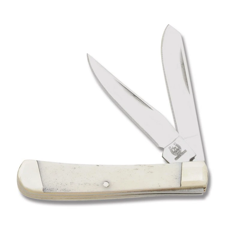 Rough Ryder White Smooth Bone Mini Trapper Folding Knife RR1262 View 1
