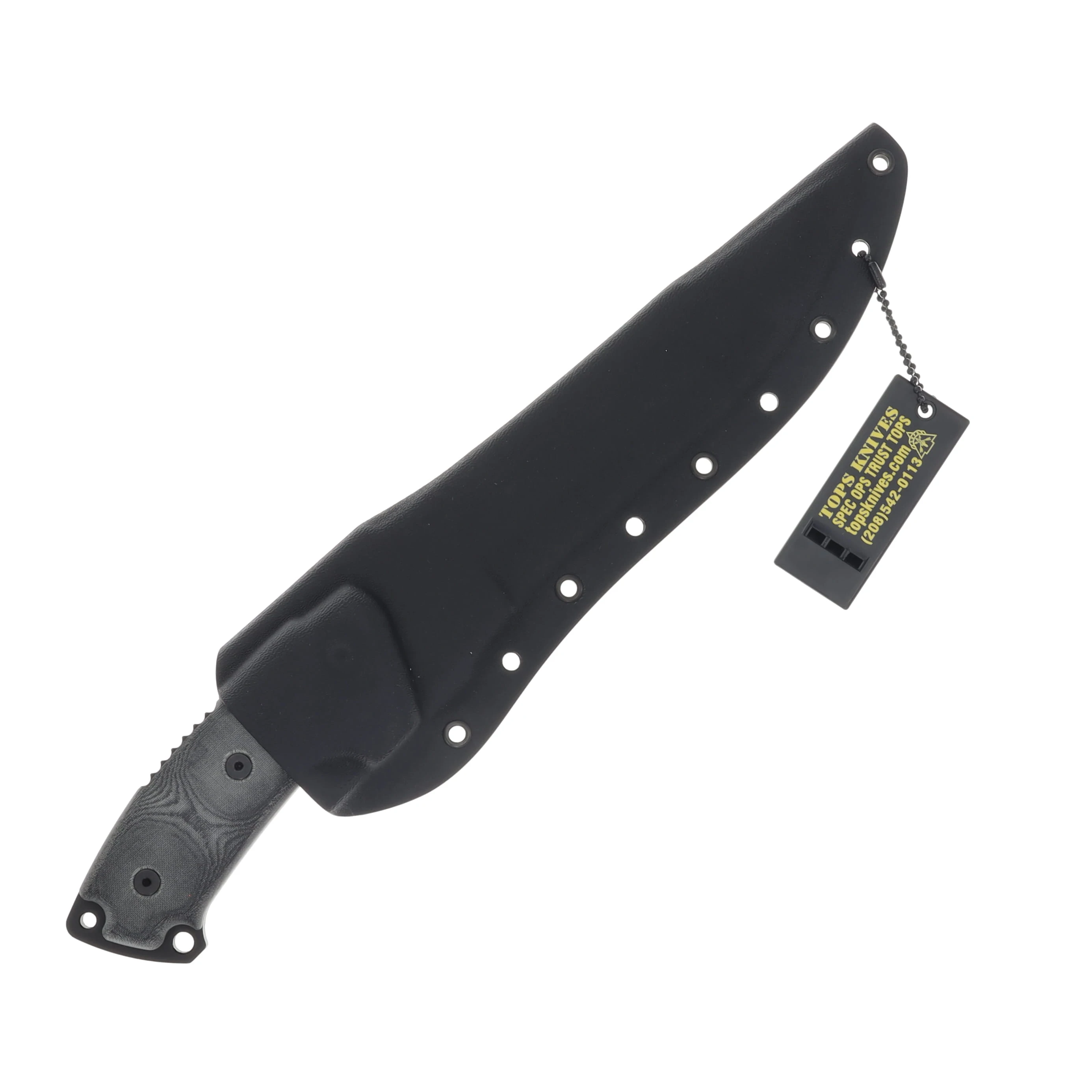 TOPS Firestrike 45 Fixed Blade Knife 1095 Black Linen Micarta TPFS45 View 3