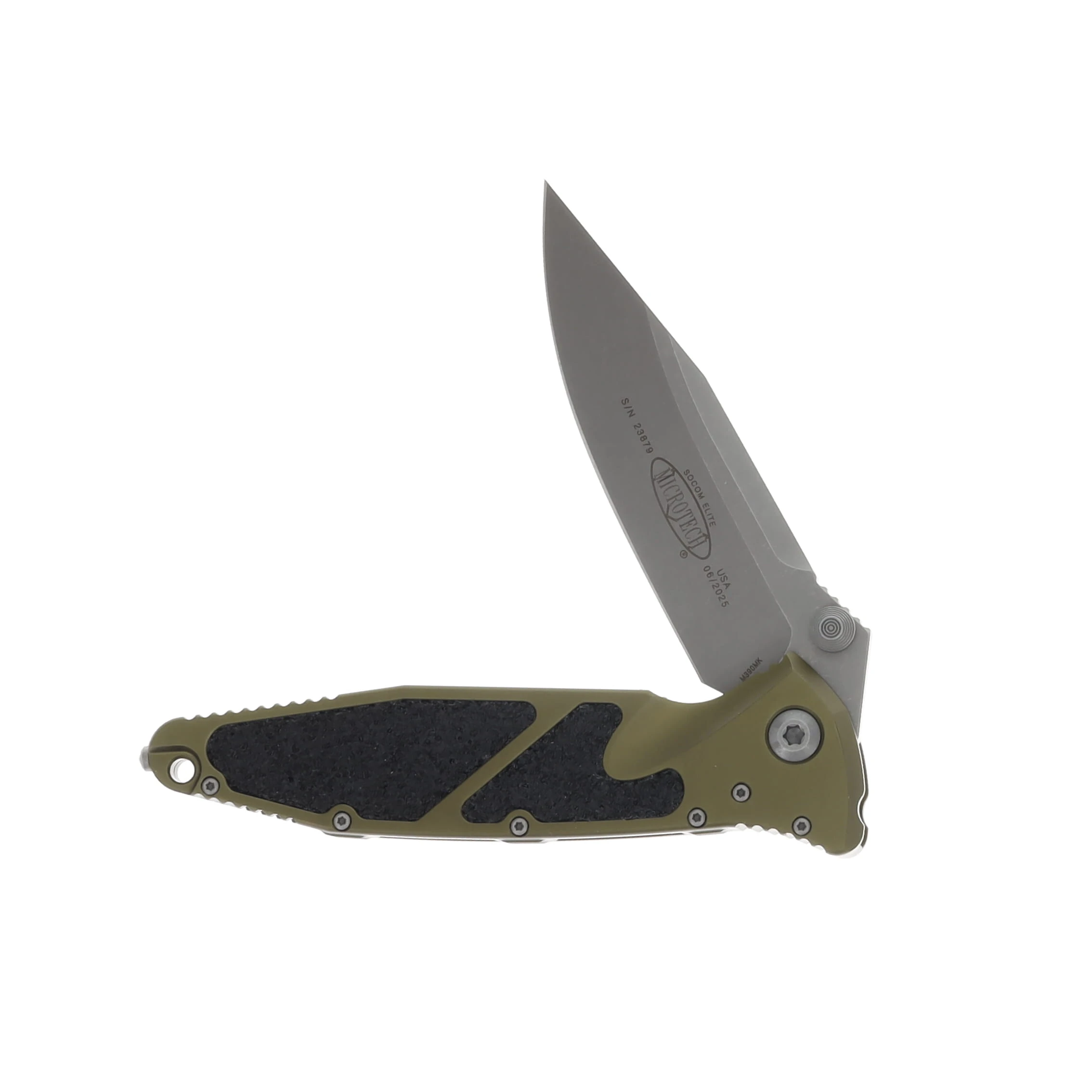 Microtech SOCOM Elite CTS-204P Steel Blade Green Aluminum Handle MT16010APO View 3