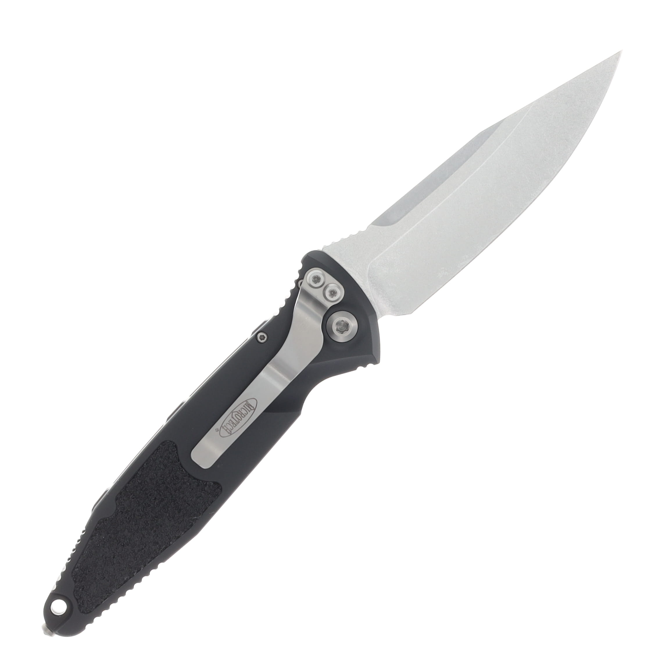 Microtech SOCOM Elite Out-The-Side Automatic Knife (S/E Stonewash | Black) AUMT160A10 View 2