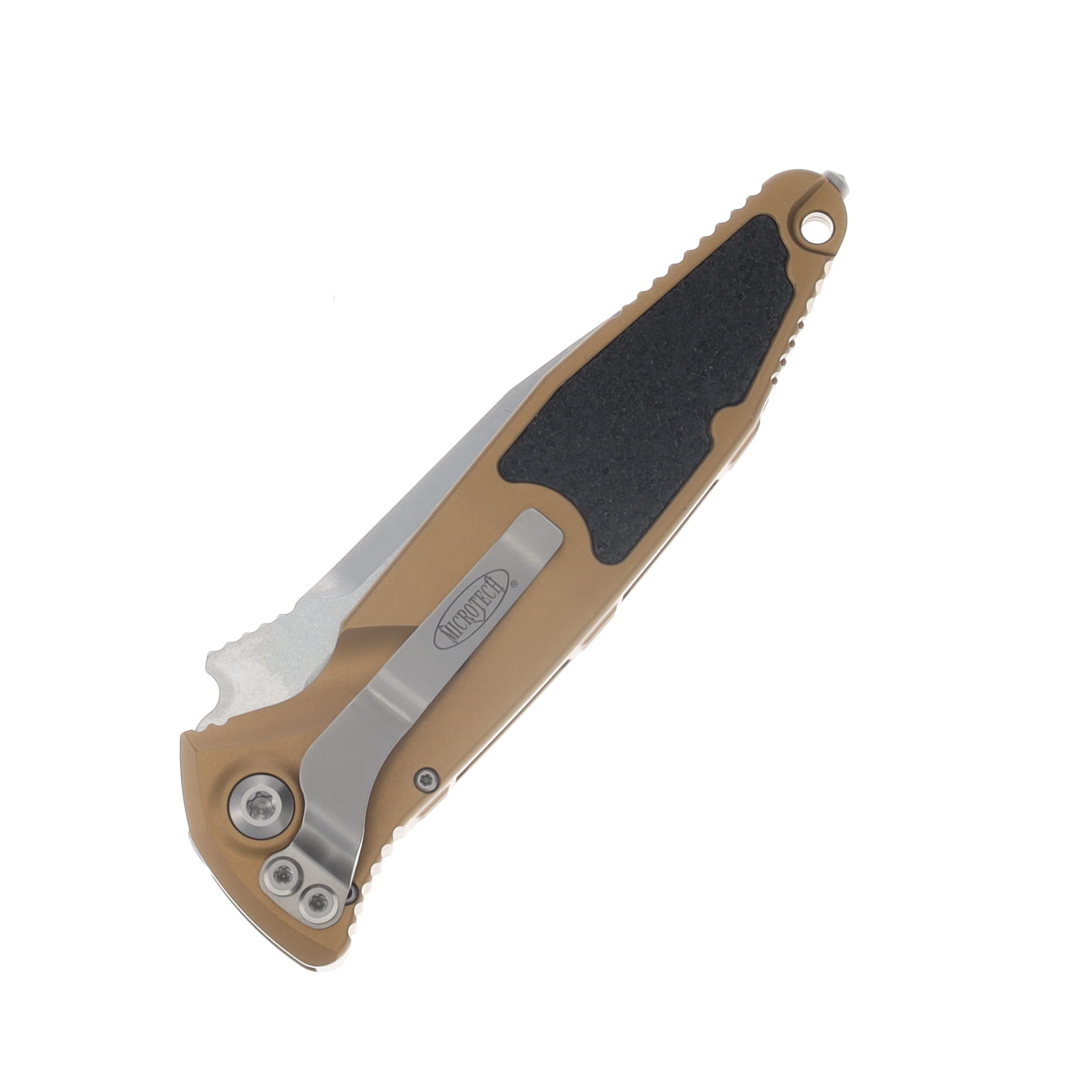 Microtech SOCOM Elite Automatic Knife Stonewash Partially Serrated Standard/Tan AUMT160A11TA View 4