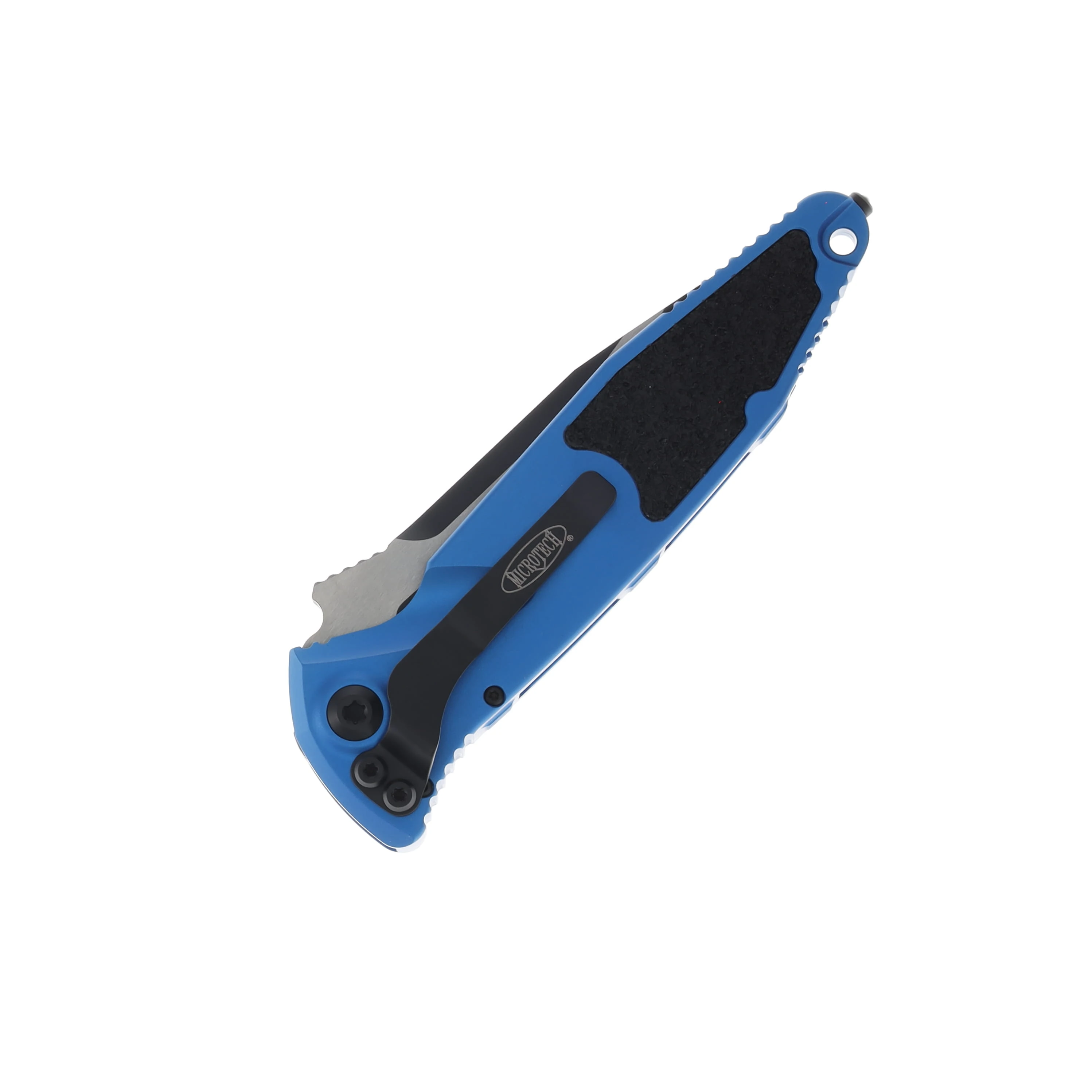 Microtech SOCOM Elite Automatic Knife DLC Drop Point/Blue AUMT160A1BL View 2