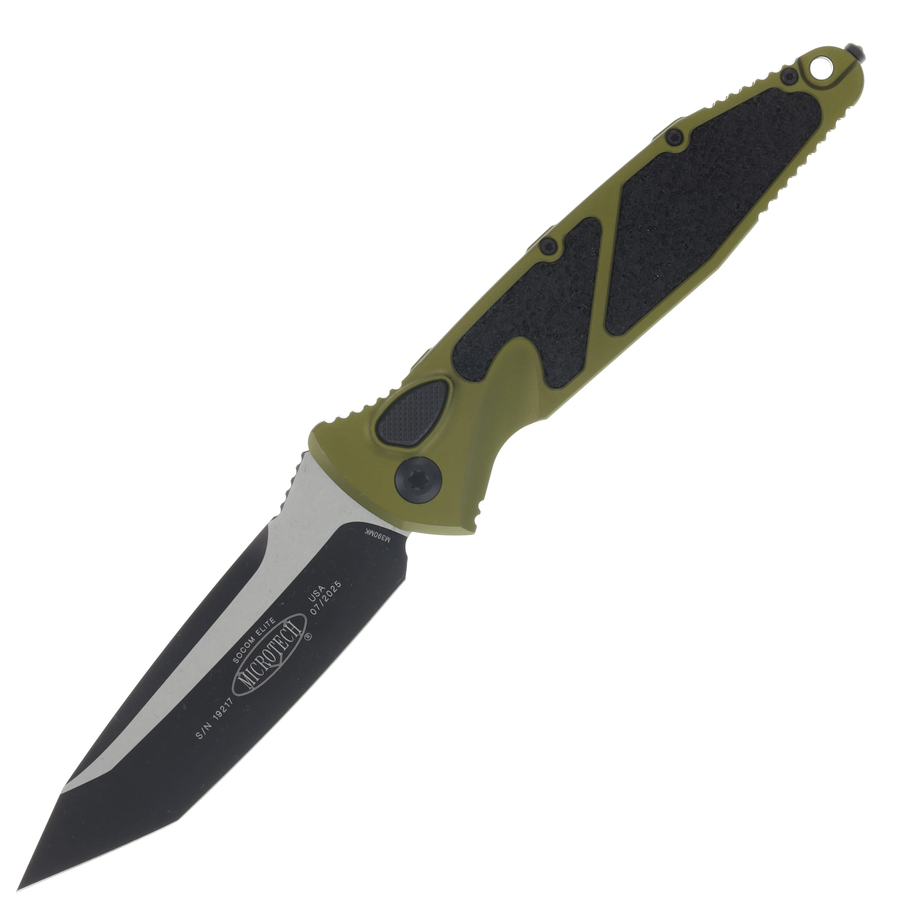 Microtech SOCOM Elite Automatic Knife DLC Tanto/OD Green Aluminum AUMT161A1OD View 1