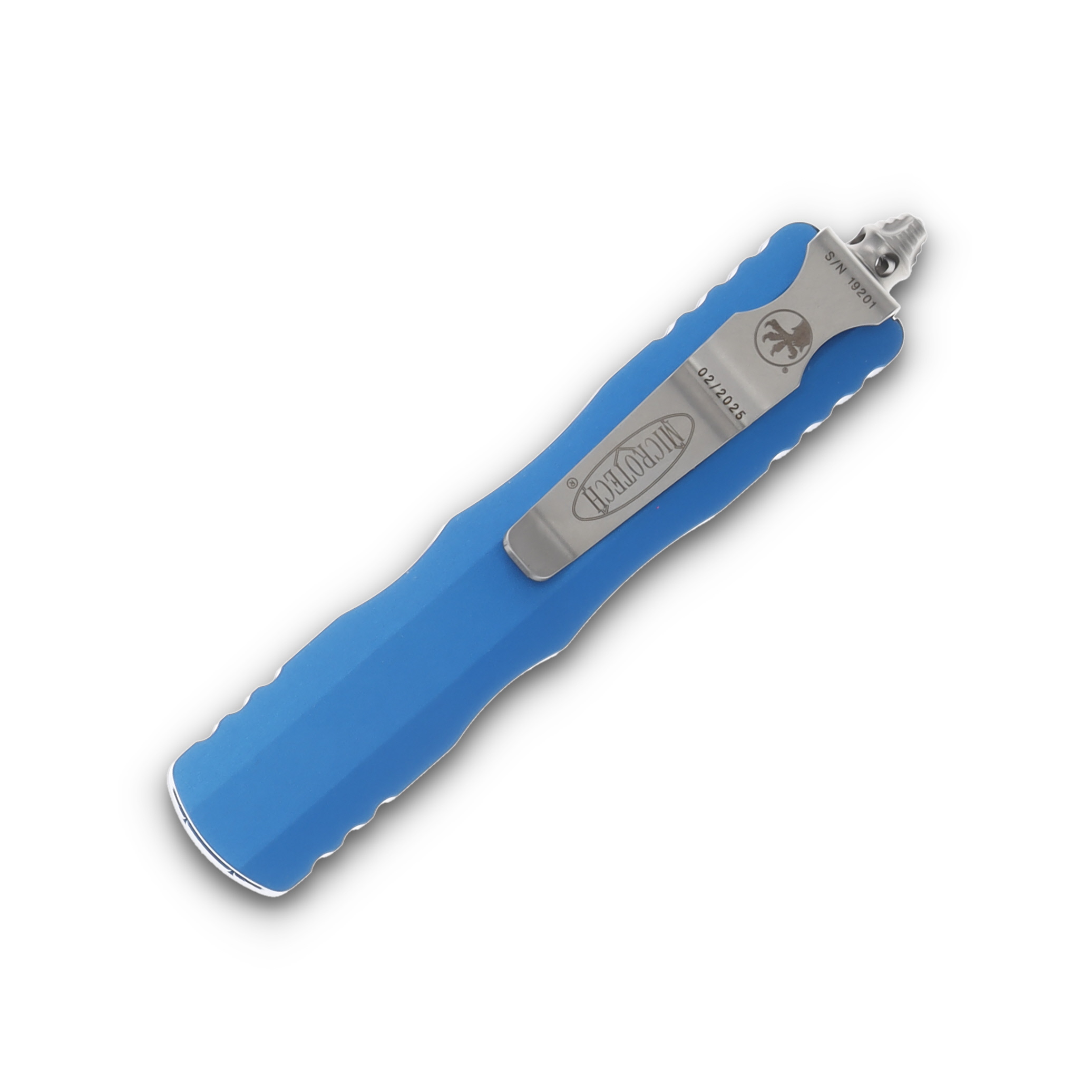 Microtech Dirac OTF Automatic Knife Stonewash D/E Blue AUMT22510BL View 2