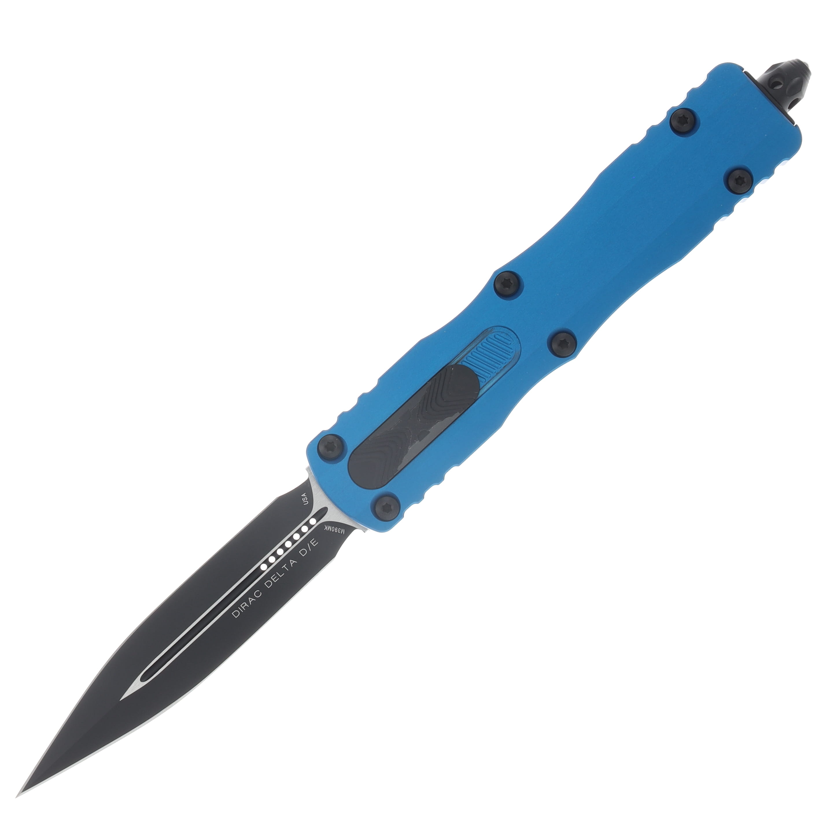 Microtech Dirac Delta D/E Black Blade Blue Aluminum AUMT2271BL View 1