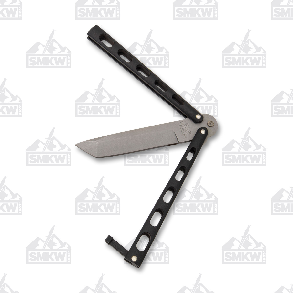 Bear & Son 5" Balisong Black Tanto BR114AB View 4