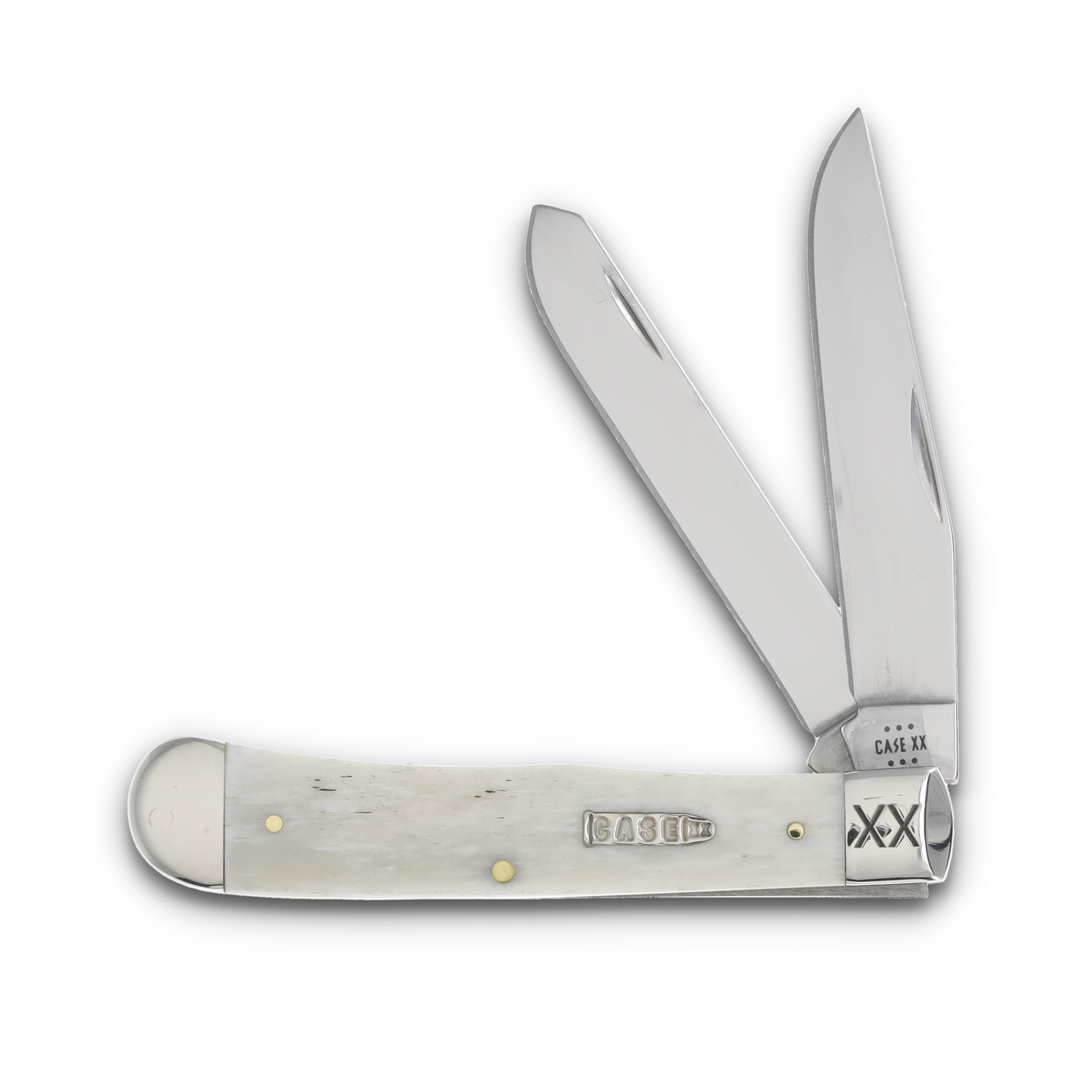 Case Smooth Natural Bone Trapper Folding Knife CA06740 View 1
