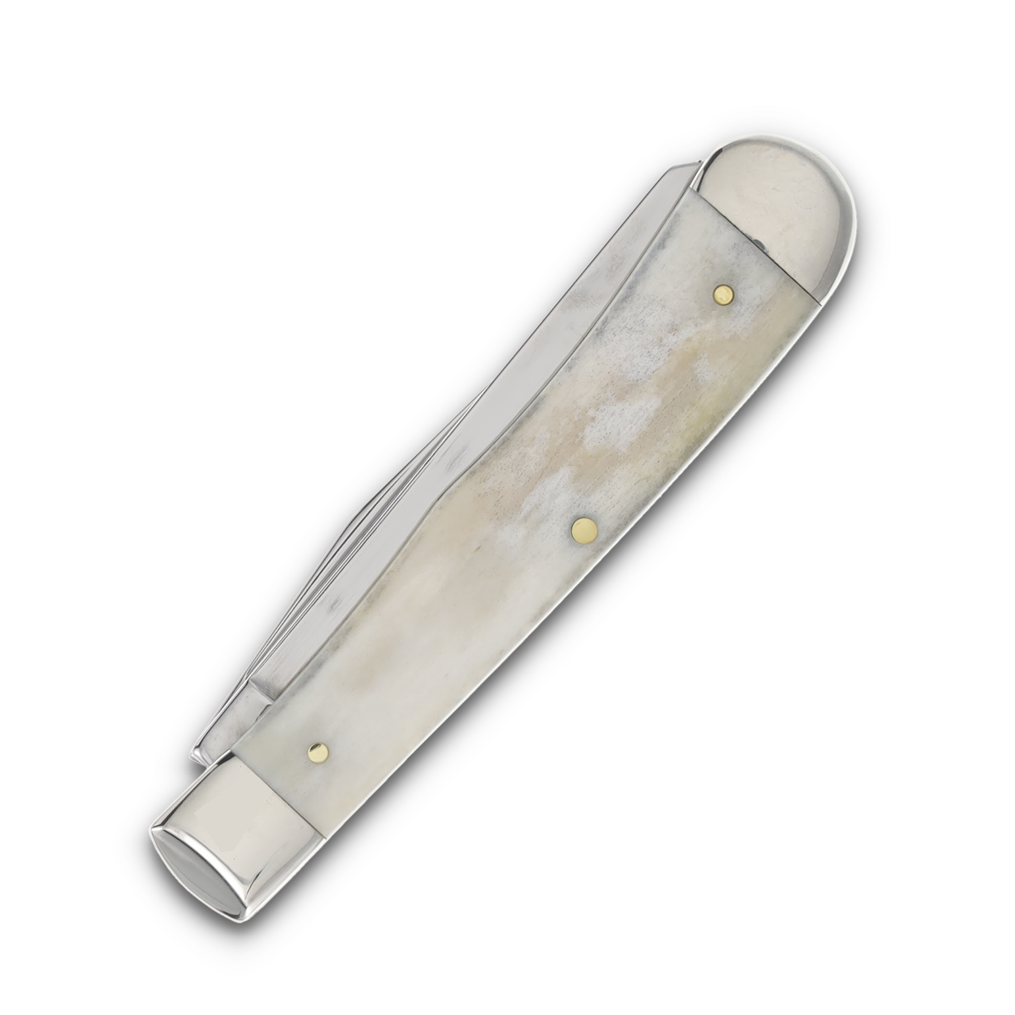 Case Smooth Natural Bone Trapper Folding Knife CA06740 View 2