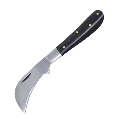 SZCO Supplies Black Pruning Folding Knife Classic Buffalo Horn View 1
