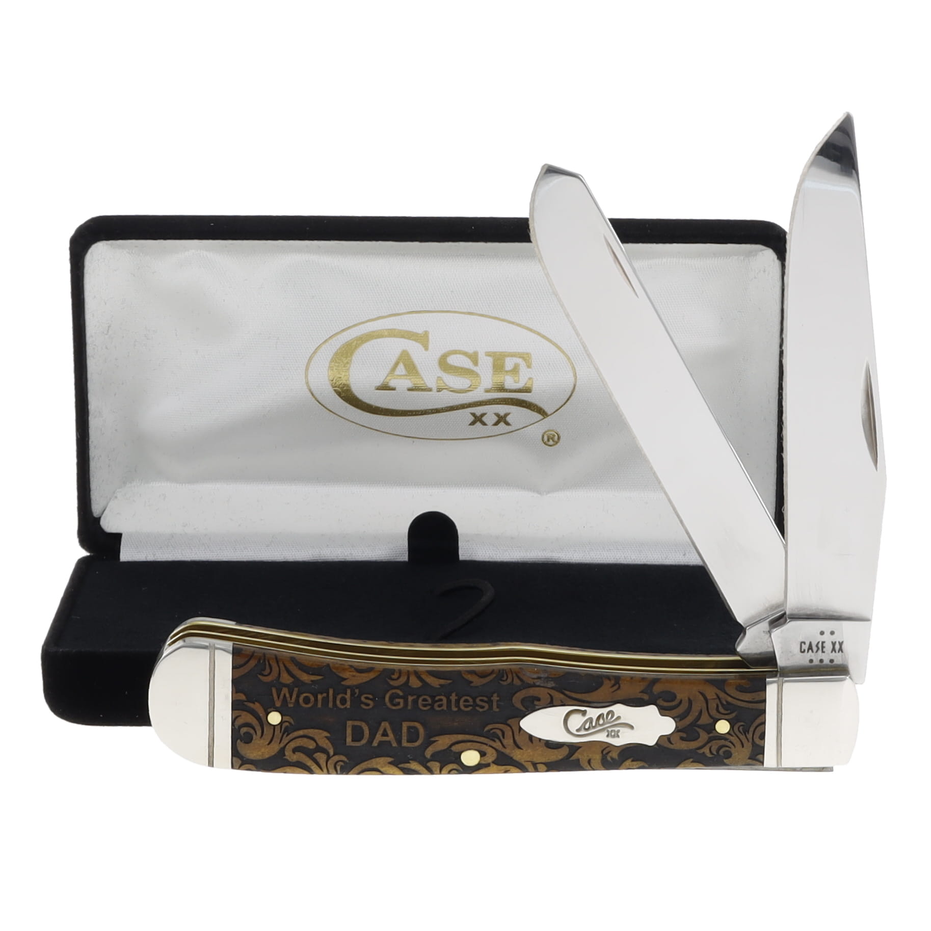 Case XX World's Greatest Dad Antique Bone Trapper Folding Knife CA58182WGD View 5