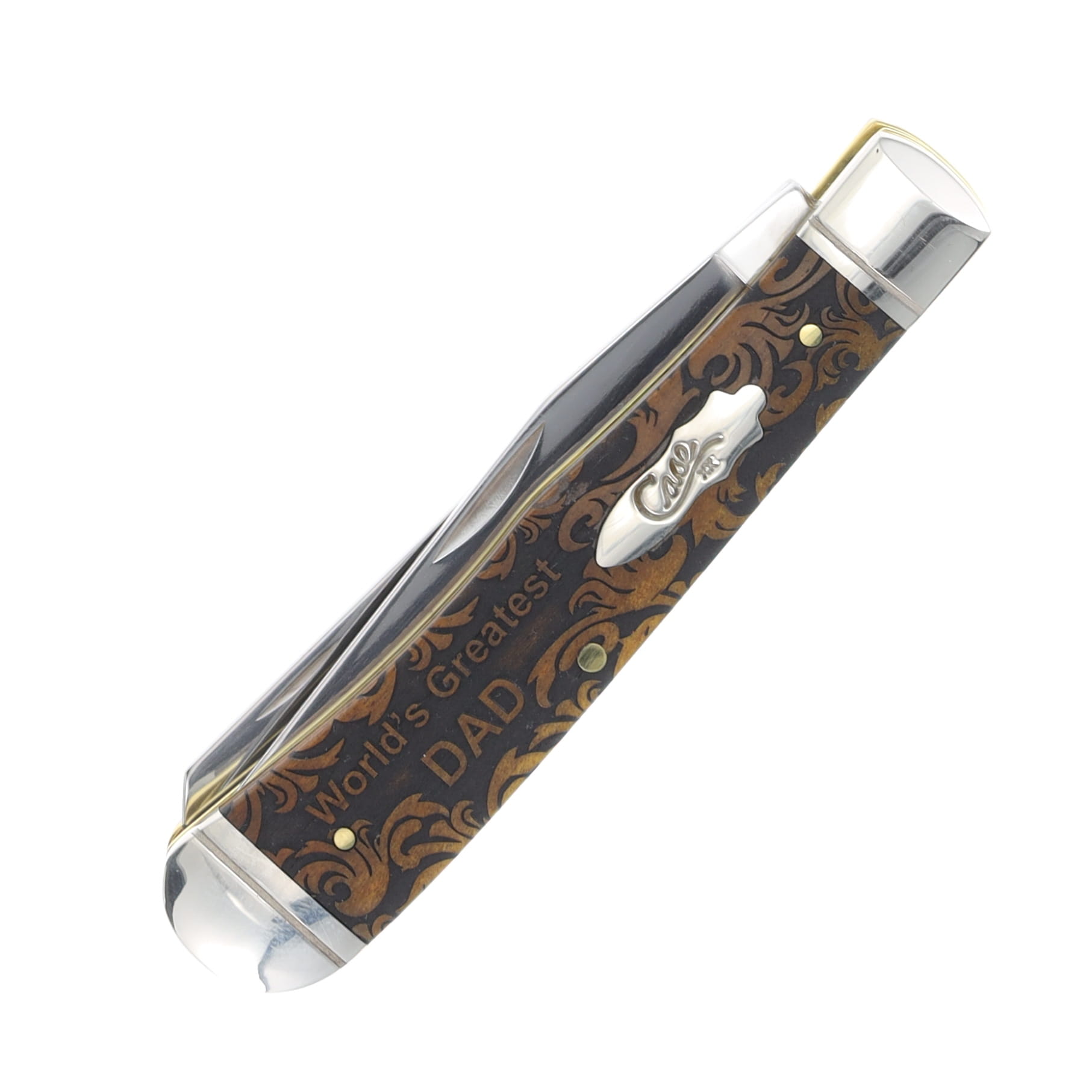 Case XX World's Greatest Dad Antique Bone Trapper Folding Knife CA58182WGD View 4