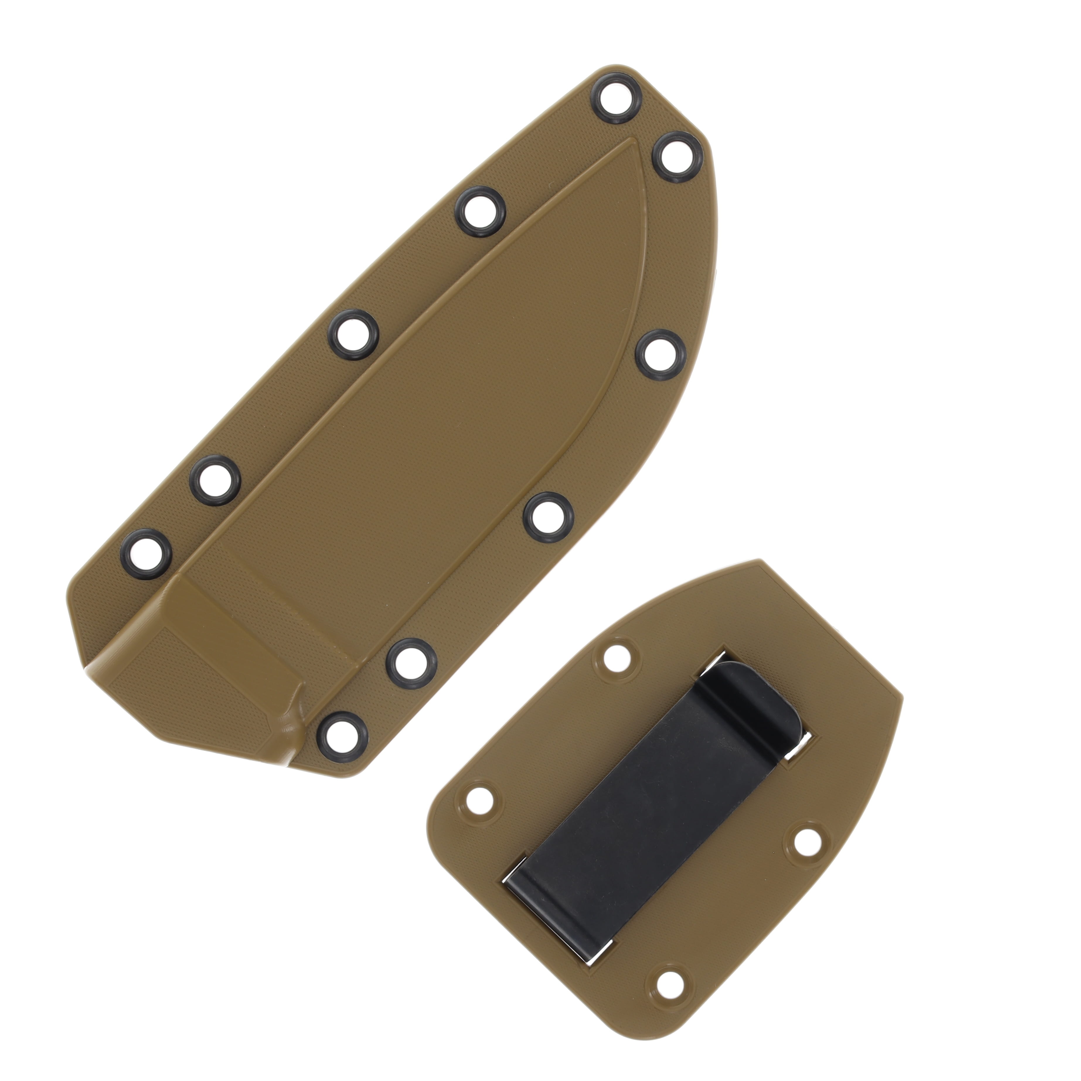 ESEE-4 Coyote Brown Molded Sheath with Clip Plate Knife Sold Separately ESEE4MSCBCP View 1