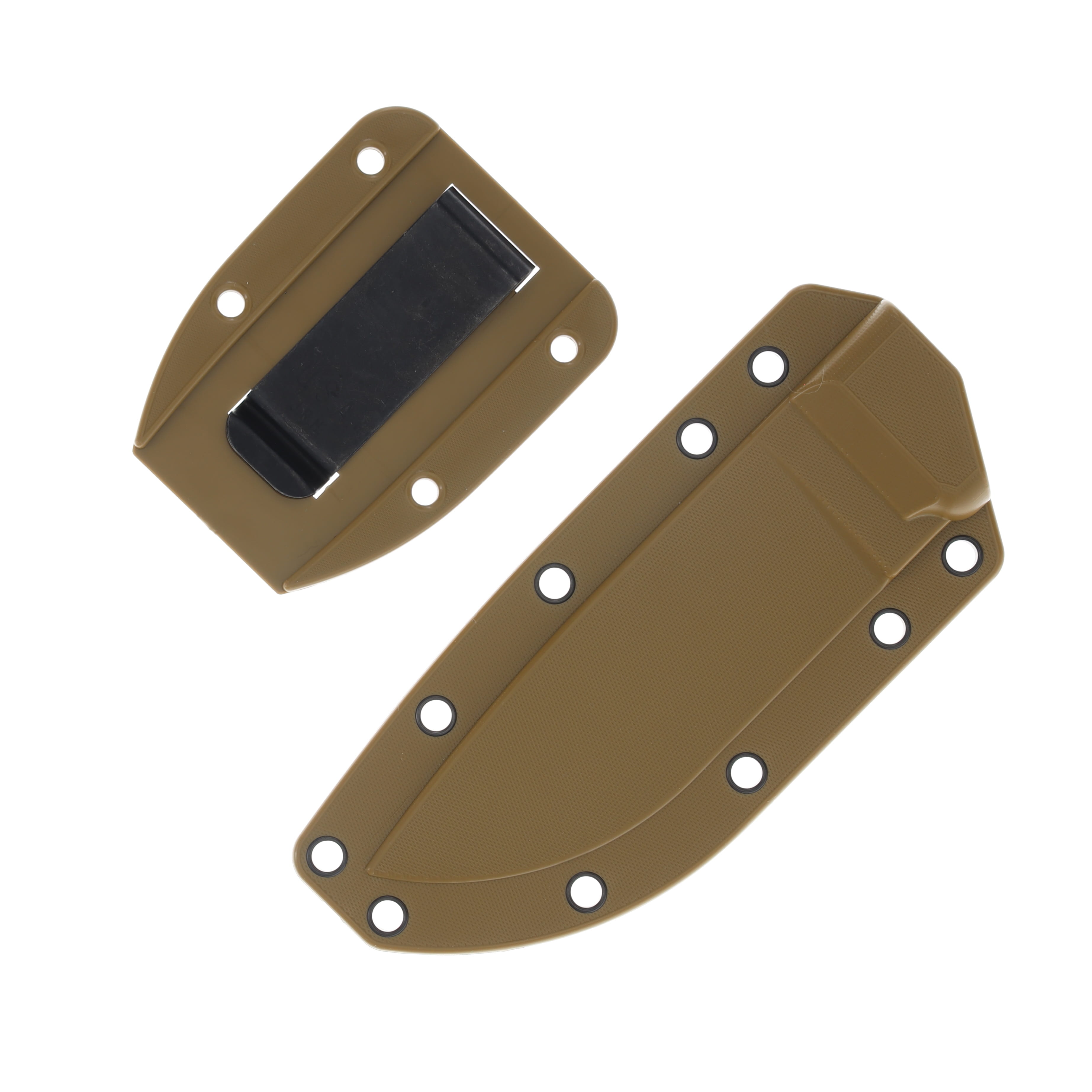ESEE-4 Coyote Brown Molded Sheath with Clip Plate Knife Sold Separately ESEE4MSCBCP View 2