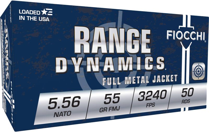 Fiocchi Range Dynamics Rifle 5.56 NATO 55WT FMJBT 3240FPS FIO556M193L View 1