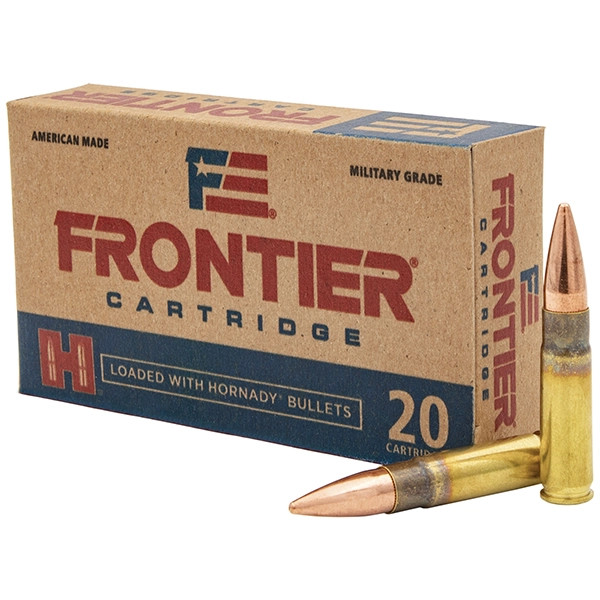 Hornady Frontier Military Grade 300 AAC Blackout Brass Centerfire 20 Rounds 125 Grain Full Metal Jacket FR400 View 1