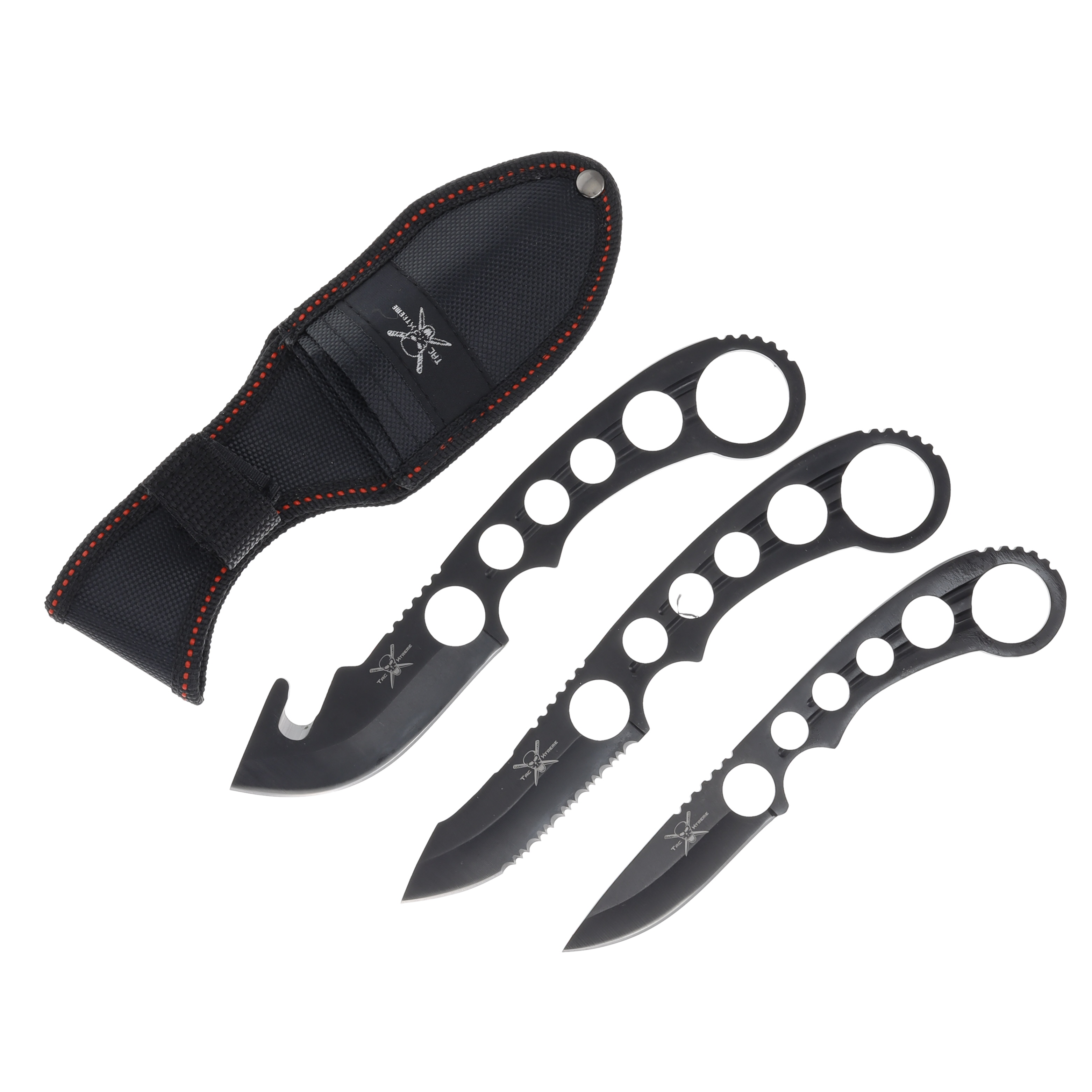 TAC Xtreme 3-Piece Fixed Blade Hunting Knife Combo with Sheath FRTX124 View 1