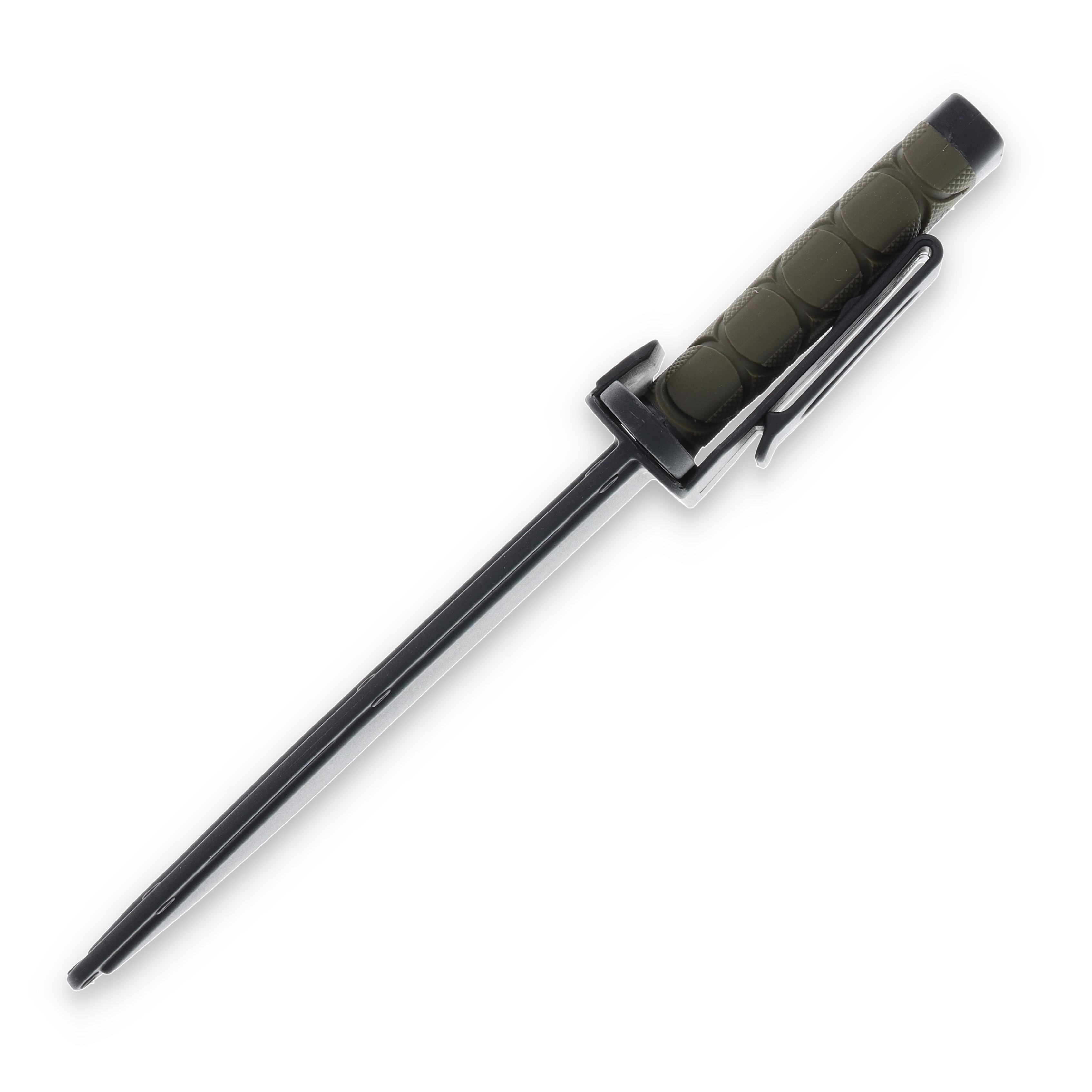 Frost Tac Xtreme Sawback Bowie OD Green Rubber Handle Black 3Cr13 Blade W/Sheath FRTX44B View 3
