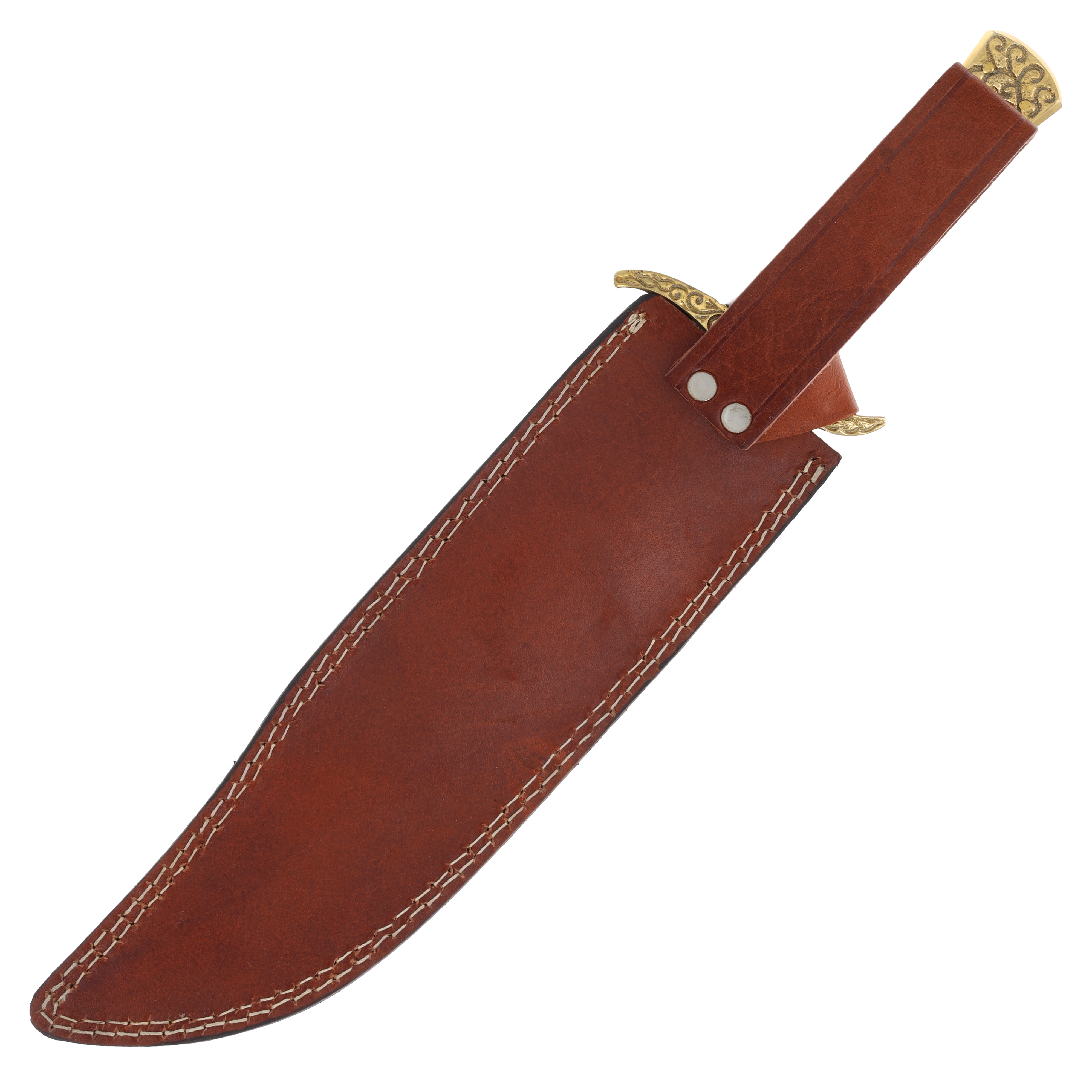 Frost Whitetail Cutlery Stacked Stag and Brass Bowie FRWT194 View 6