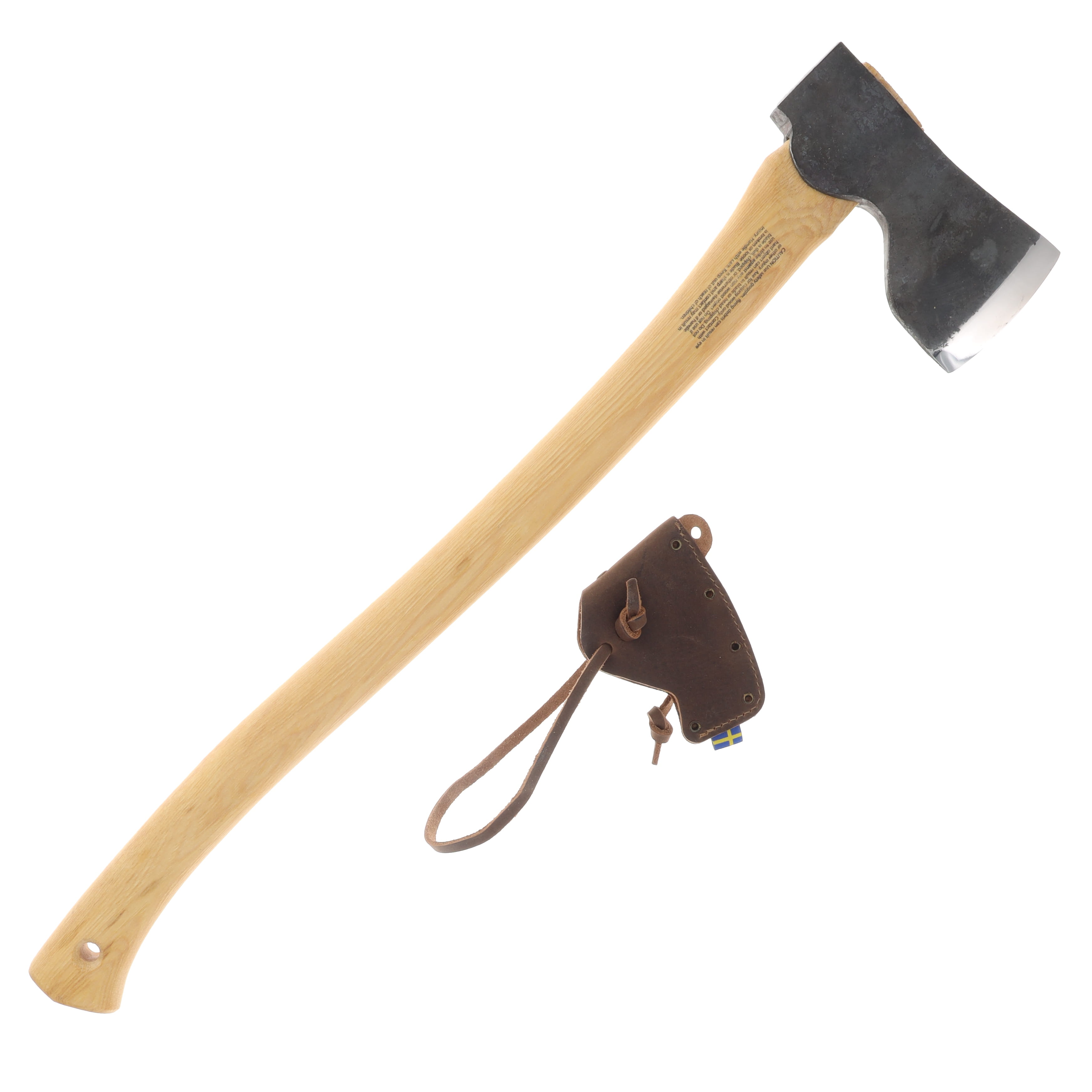 Hults Bruk Akka Forester's Axe Hickory Wood Handle Leather Sheath H840772 View 2