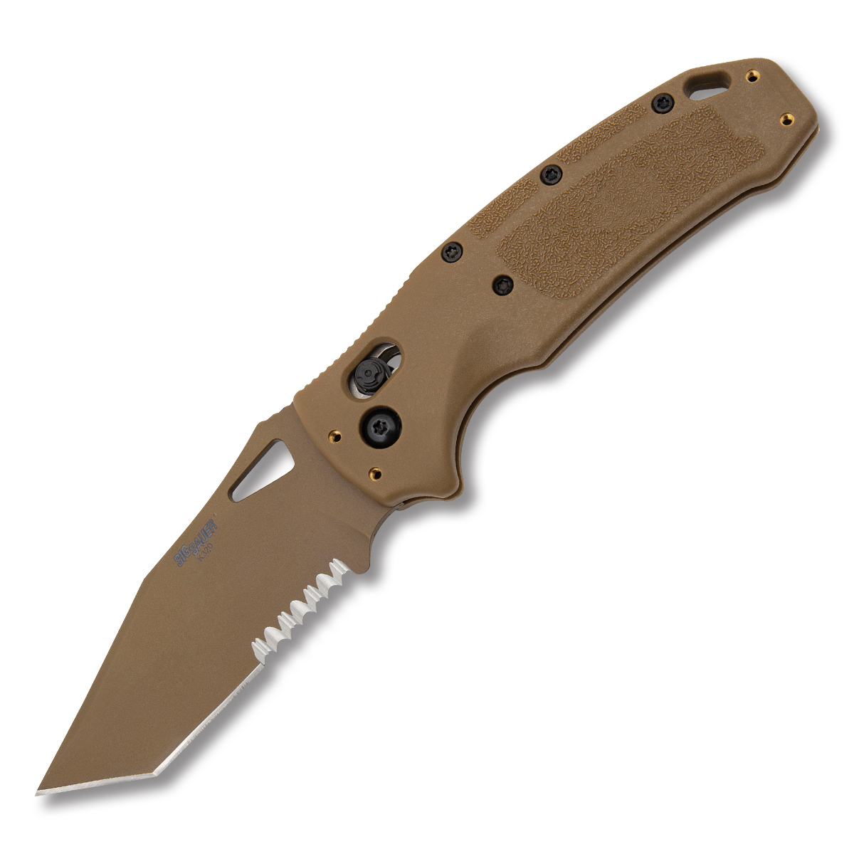Hogue Sig K320 M17/M18 Folding Knife 3.5in Coyote PS Tanto Blade HG36363 View 1