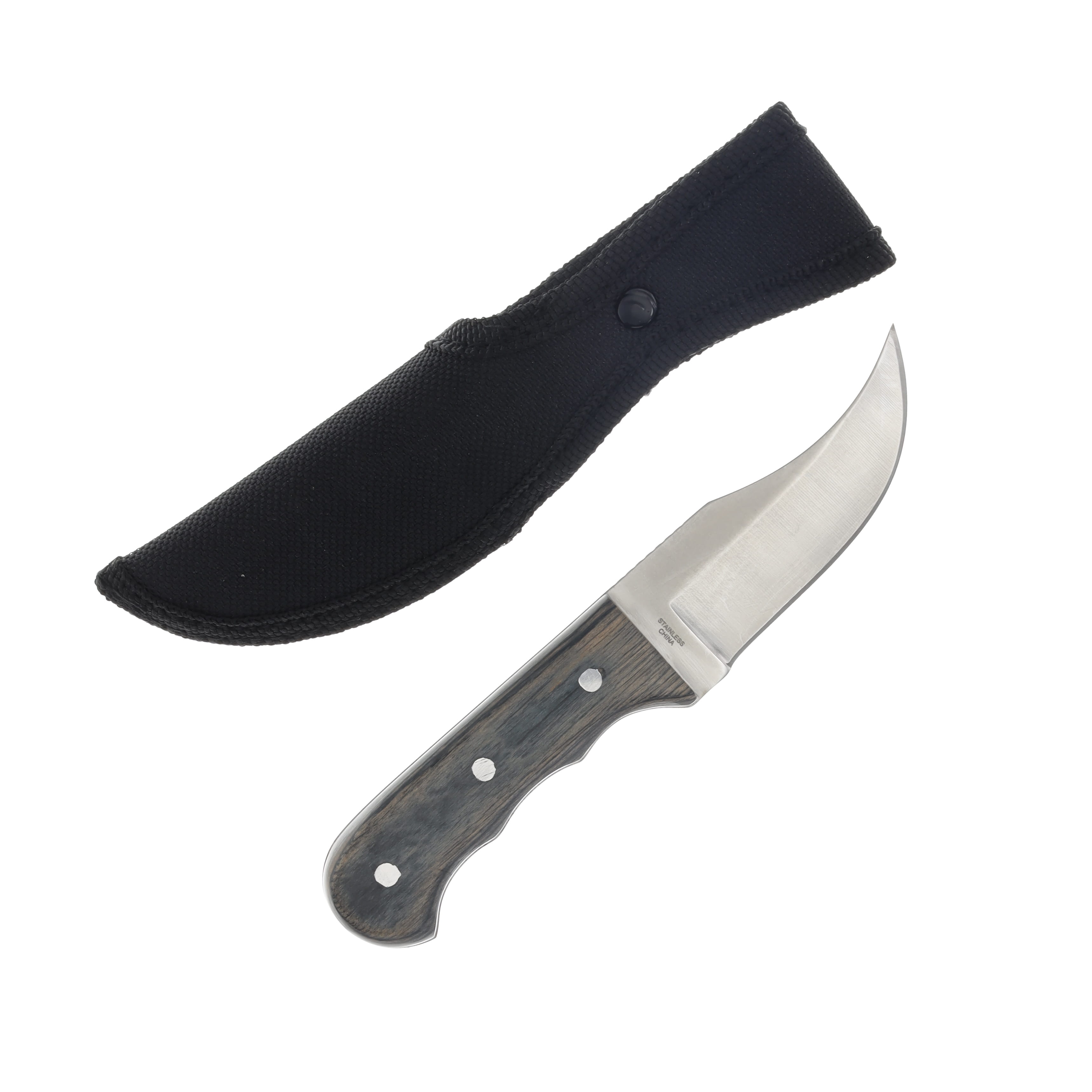 Szco Short Skinning Fixed Blade Knife Black Pakkawood Handle 211187 View 2