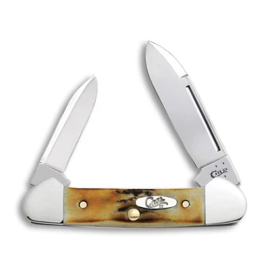Case Genuine India Stag Baby Butterbean Folding Knife View 1