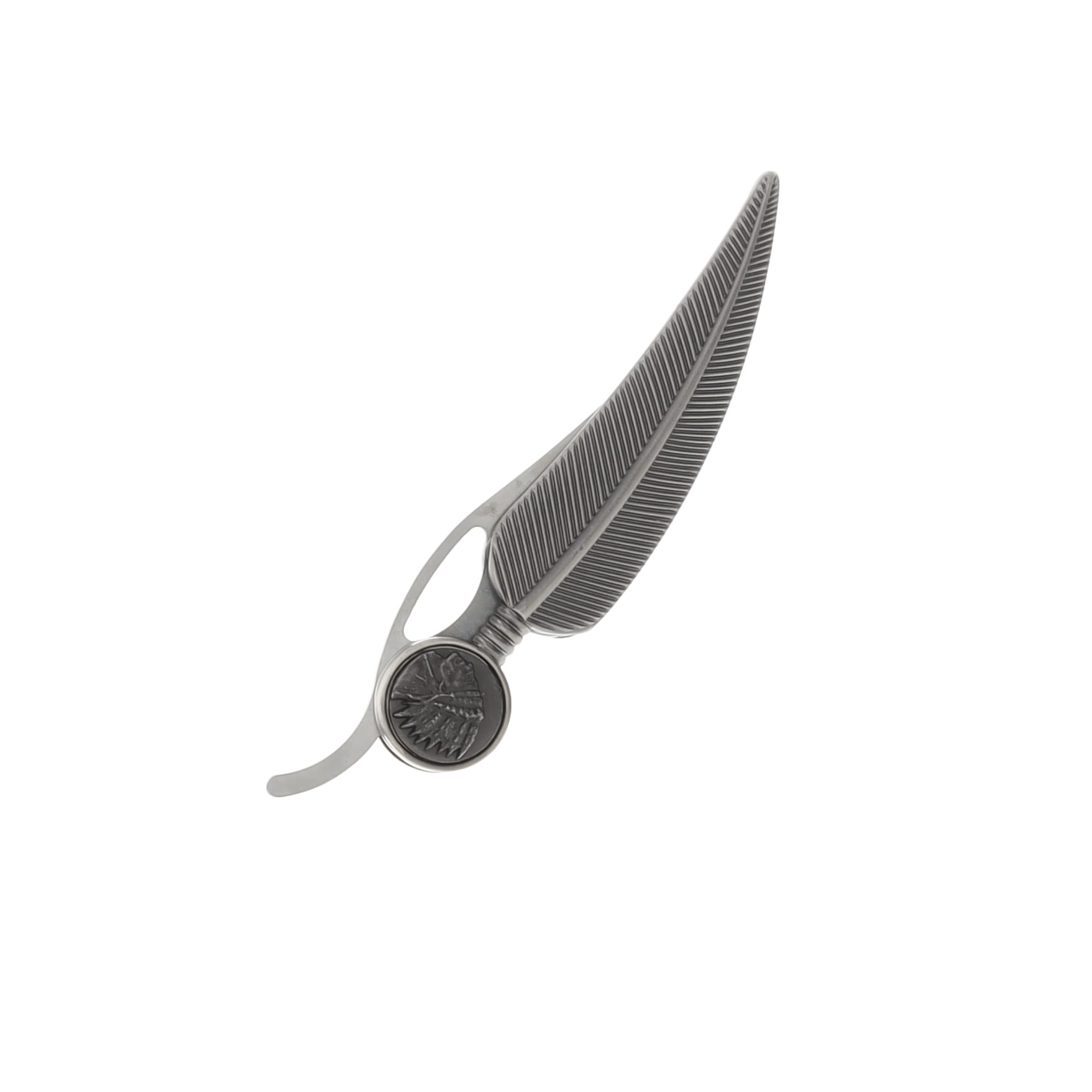 Native American Feather Linerlock Folding Knife 210327B View 4