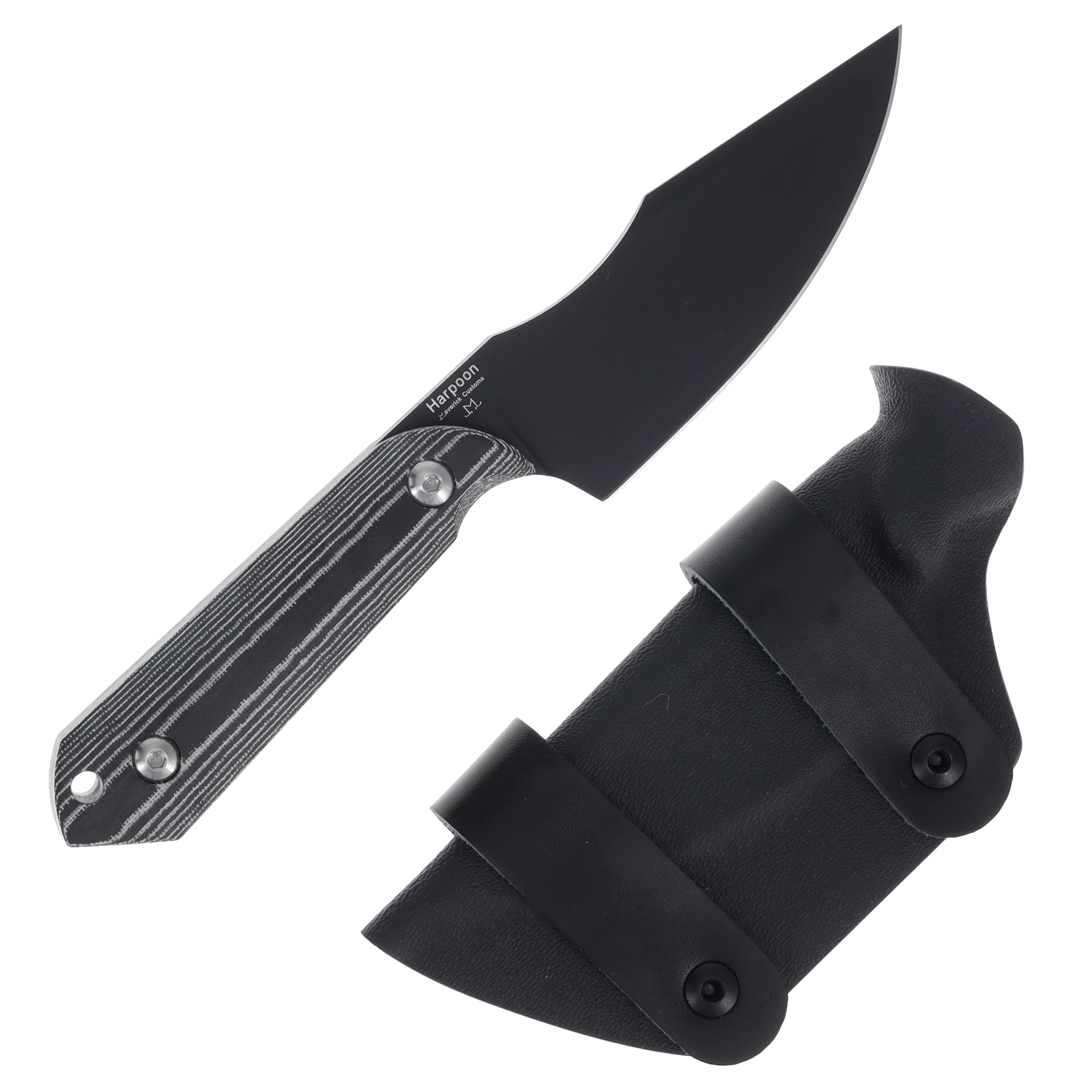 Kizer Harpoon Black Gray Micarta KI1040 View 2
