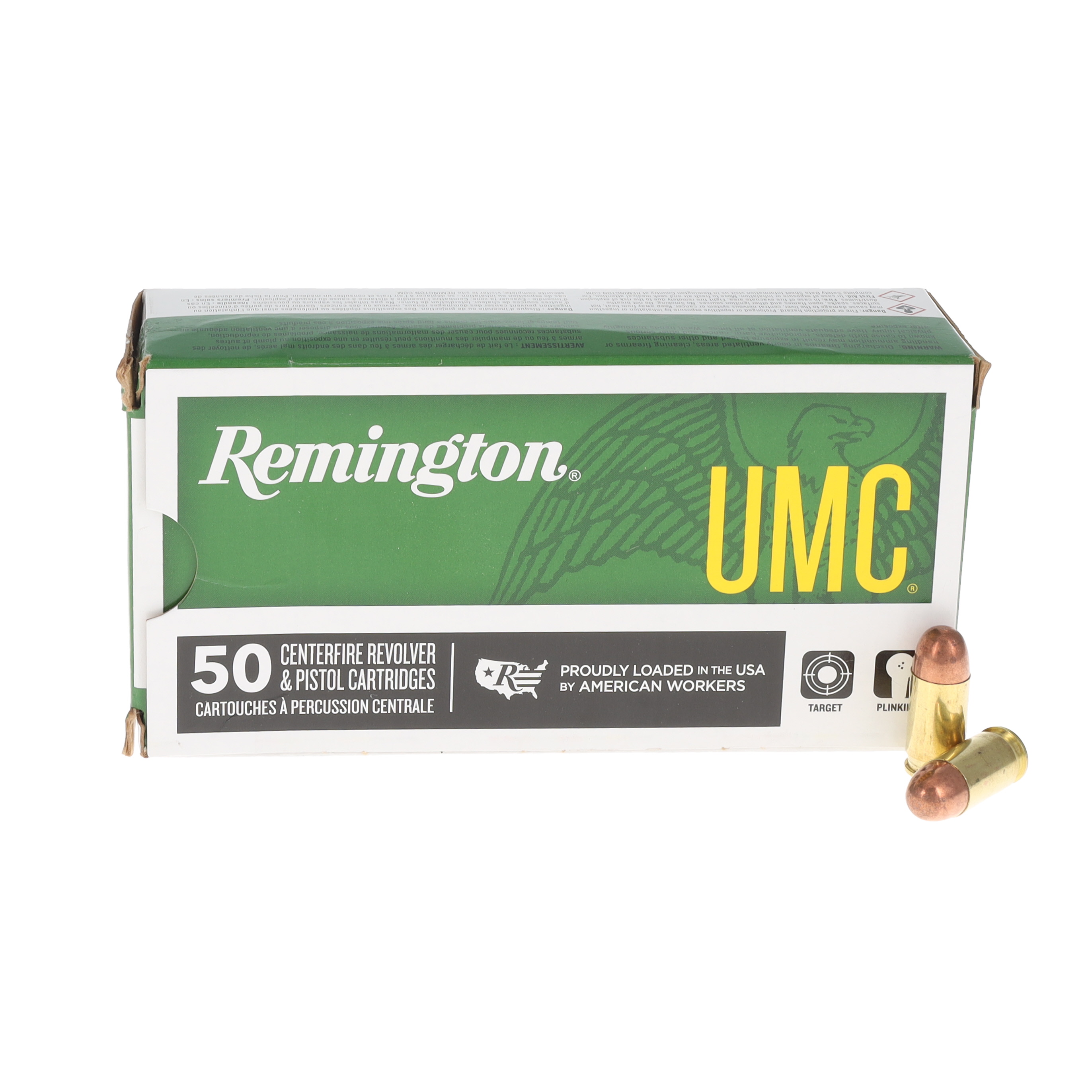 Remington UMC Pistol & Revolver Ammunition 380 Auto 95 Grain Brass 50 Rounds FMJ L380AP View 1