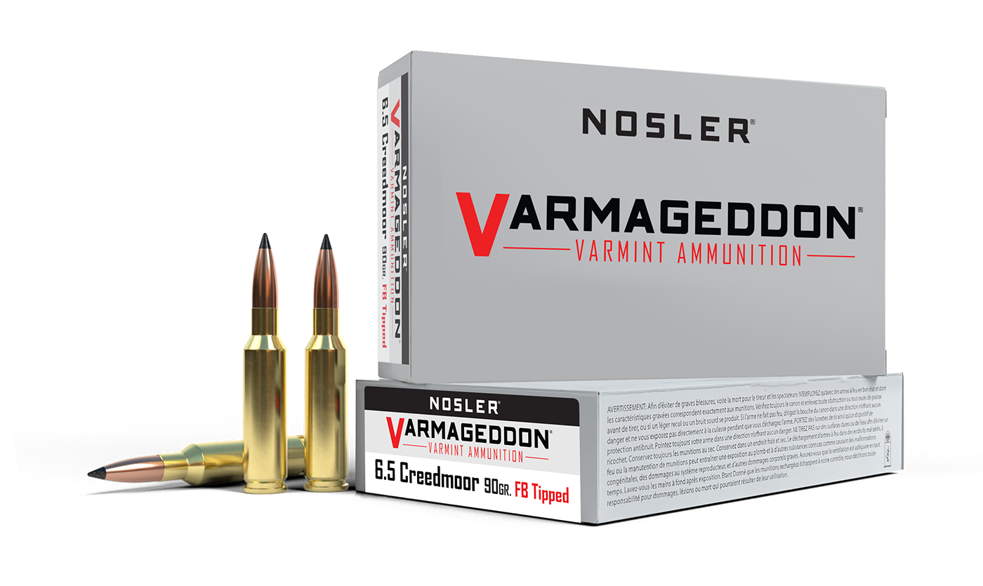 Nosler Varmageddon 6.5mm Creedmoor 90gr FB Tipped Brass Ammo 20 Rds NOS65175 View 1
