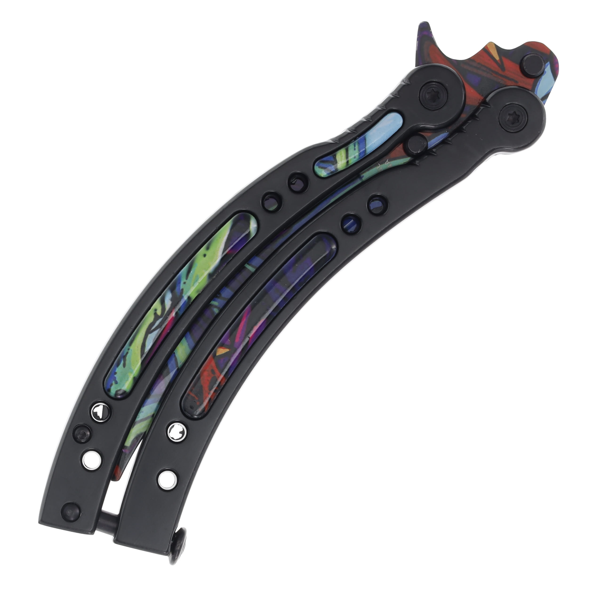 Neptune Trading Inc 9.5 Inch Blue Green Balisong Trainer NTPBF12T View 6