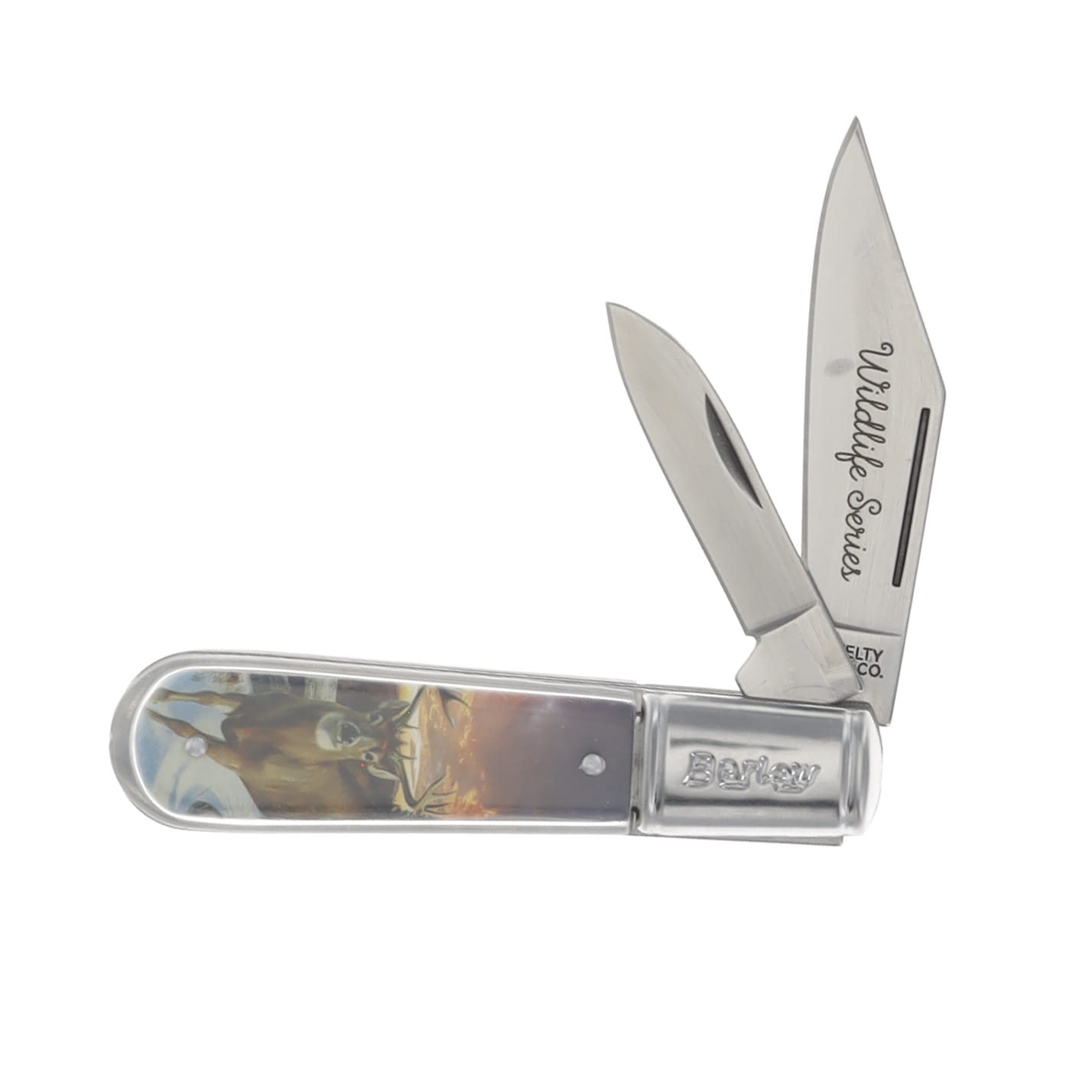 Novelty Knife Co Whitetail Deer Wildlife Barlow NV291 - Smoky