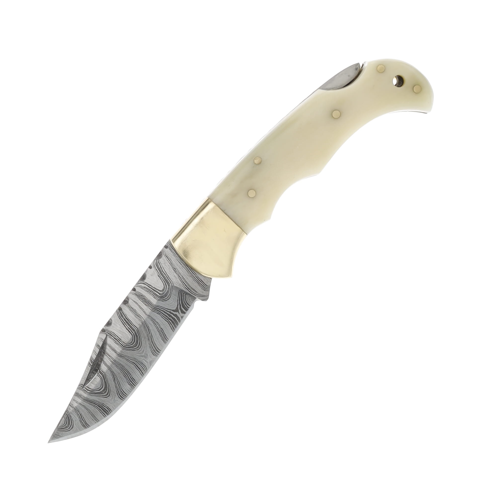 SZCO Supplies Bone Grip Lockback Folding Knife DM1110 View 1
