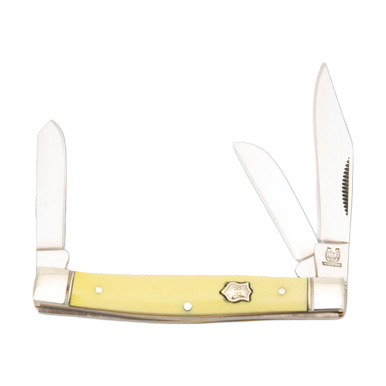 Rough Ryder Yellow Stockman Folding Knife View 1