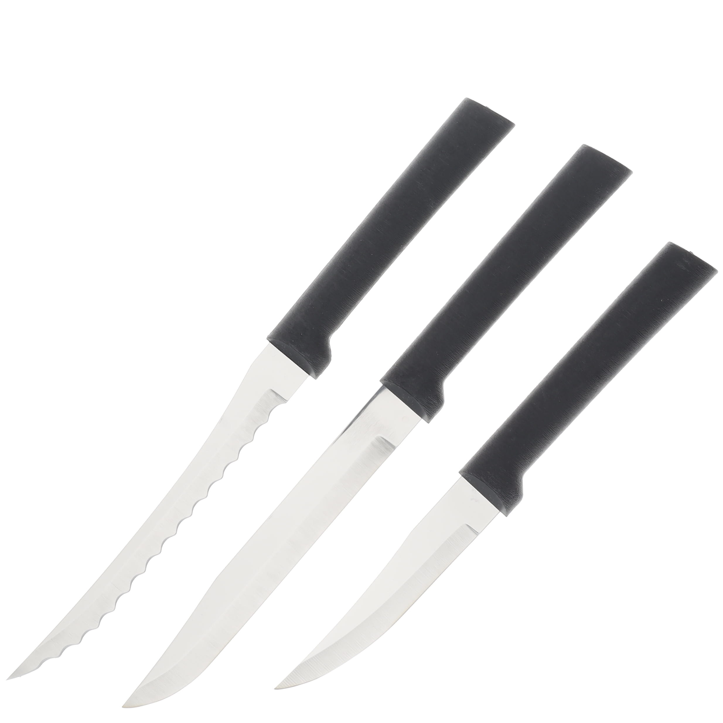 Rada Cutlery Cooking Essentials Gift Set with Black Plastic Handles and satin Finish Stainless Steel Blades Model G249 RG249 View 1
