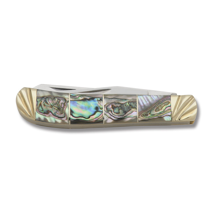 Rough Ryder Abalone Mini Trapper Folding Knife RR1461 View 3