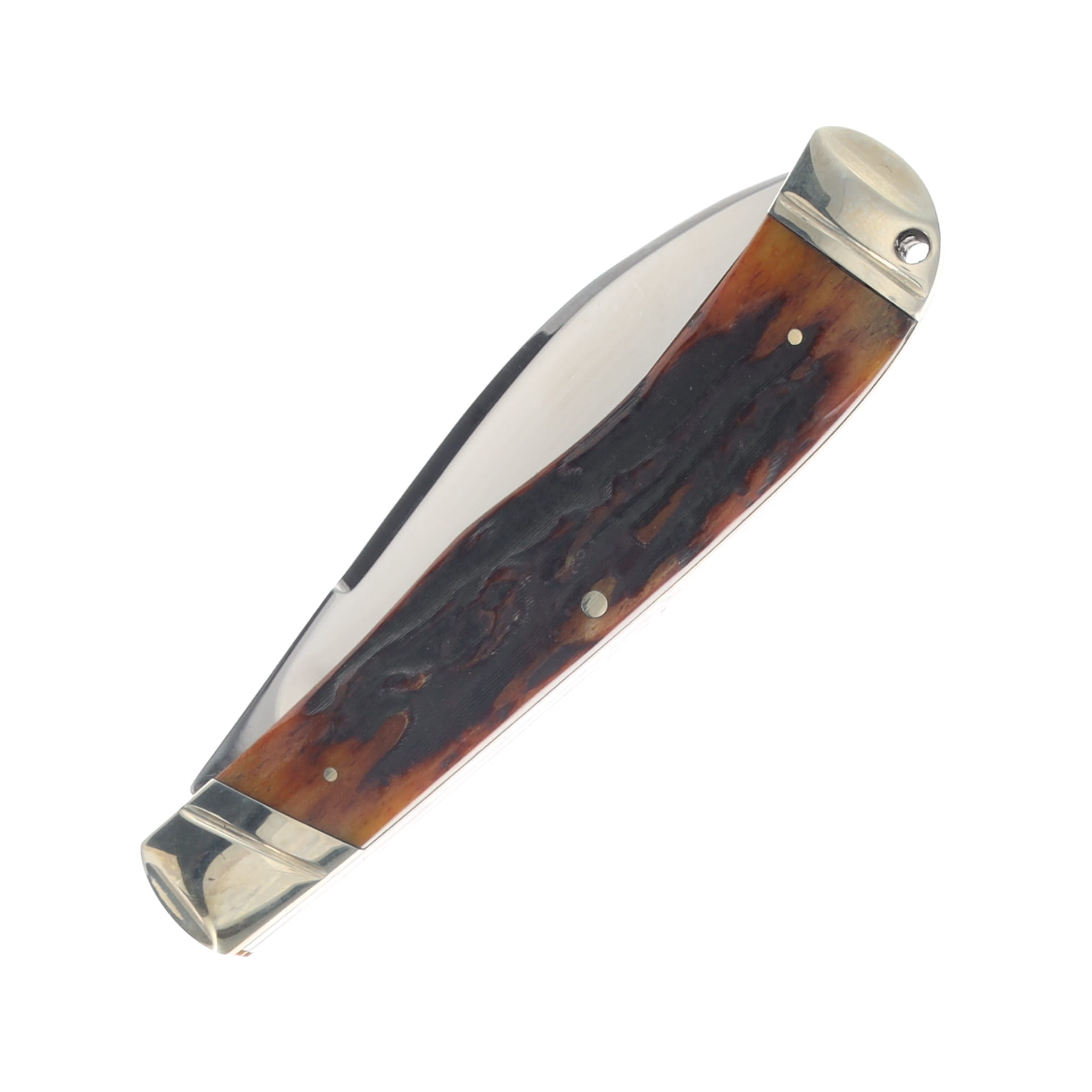 Rough Ryder Brown Stag Bone Jumbo Trapper Folding Knife RR1801 View 4