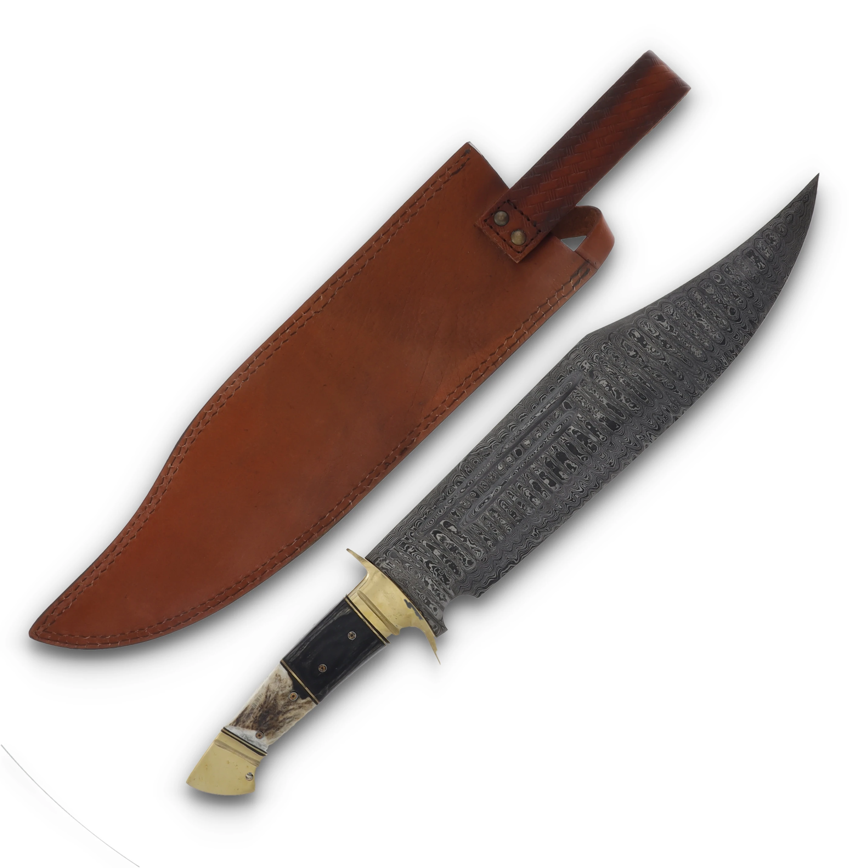 Rough Ryder Stag and Damascus Bowie RR2271 View 2