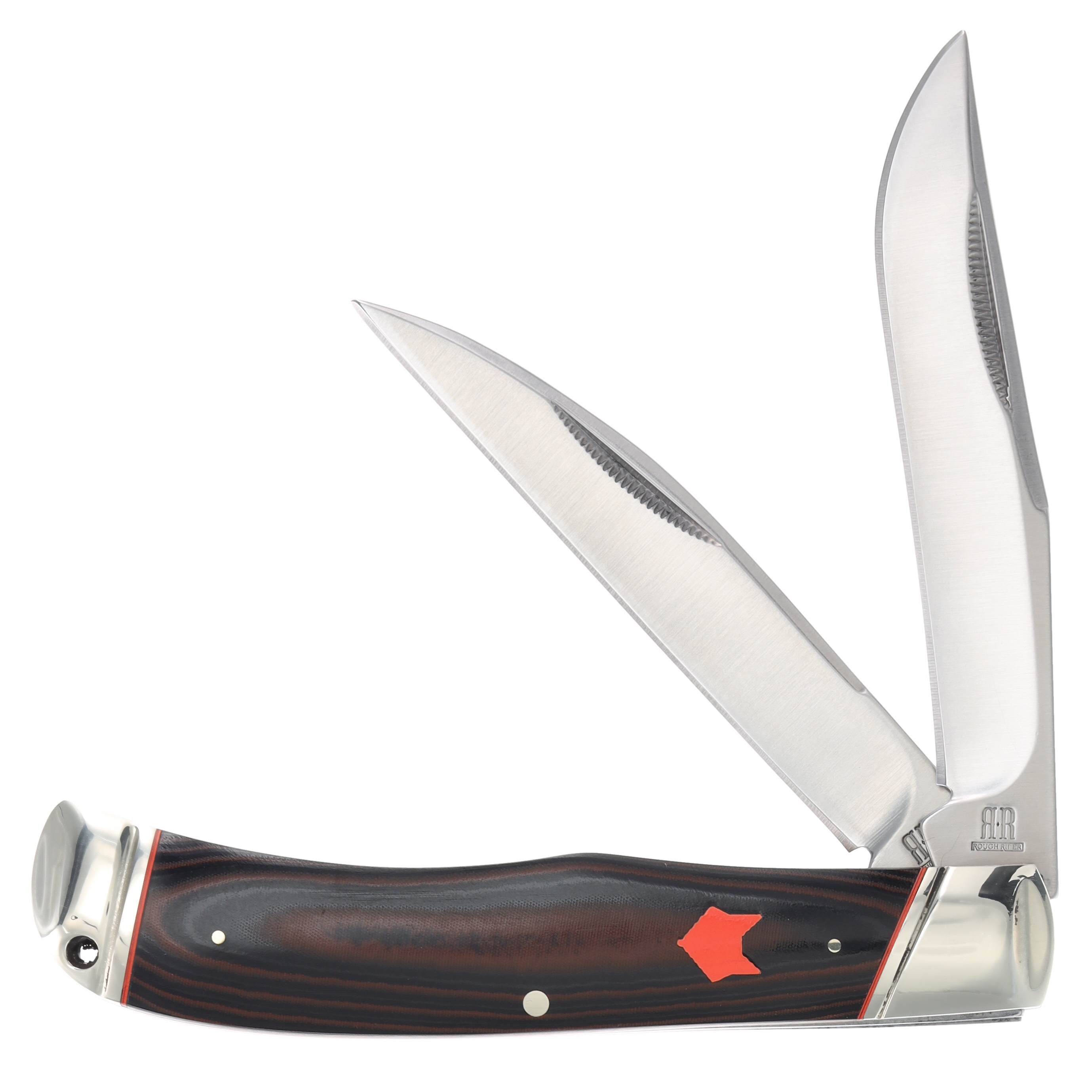 Rough Ryder Desert Fox Jumbo Trapper Folding Knife RR2305 - Smoky
