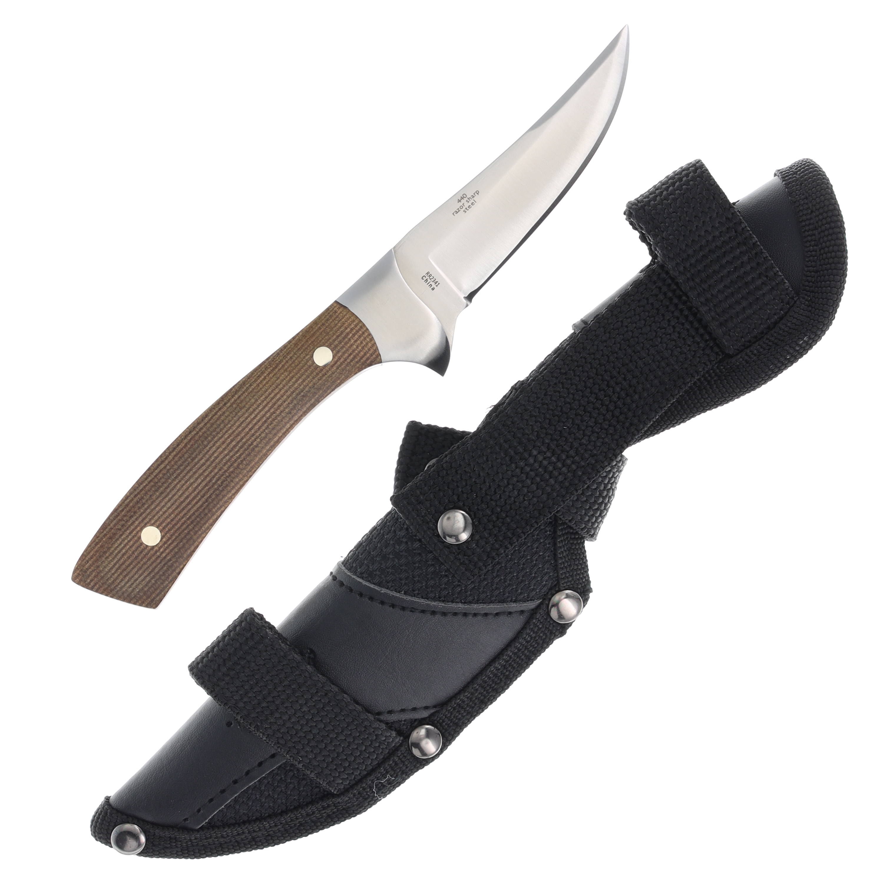 Rough Ryder Tater Skin Brown Burlap Wolverine Fixed Blade Knife RR2341BW View 2