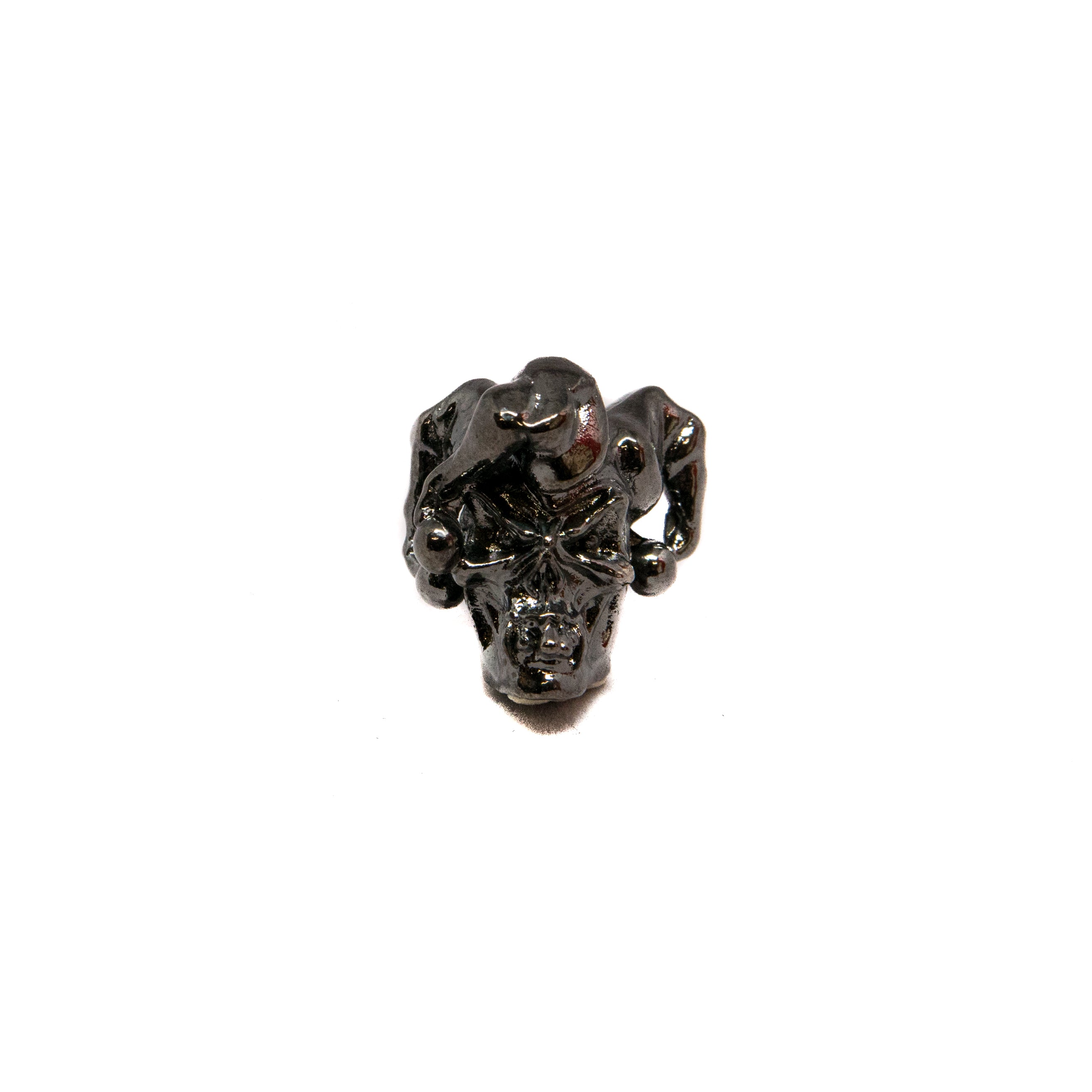 Schmuckatelli Co. Jester Hematite Skull Bead SCJSH View 1