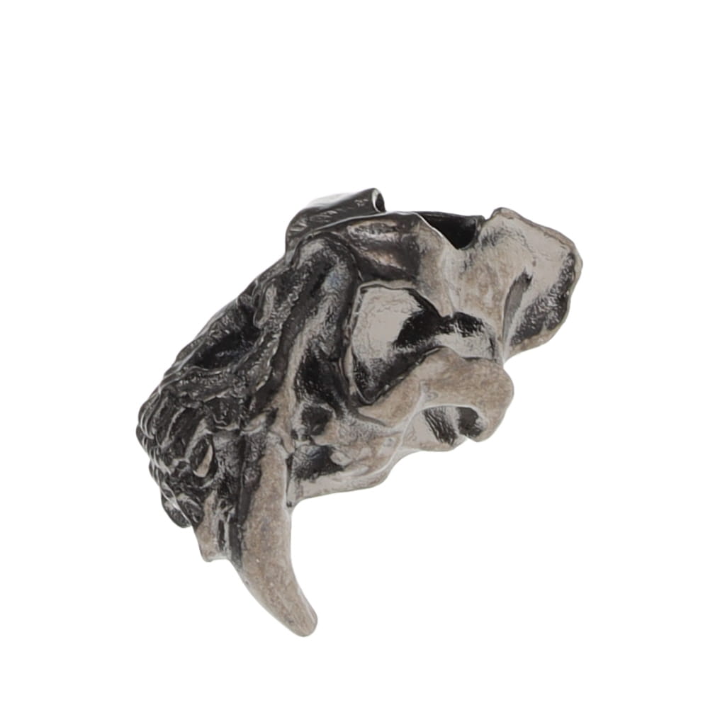 Schmuckatelli Co. Sabretooth Skull Bead – Hematite Finish SCSTH View 1