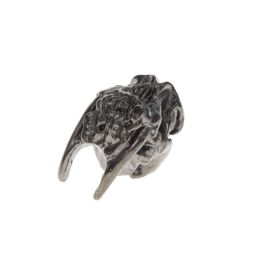 Schmuckatelli Co. Sabretooth Skull Bead – Hematite Finish SCSTH View 2