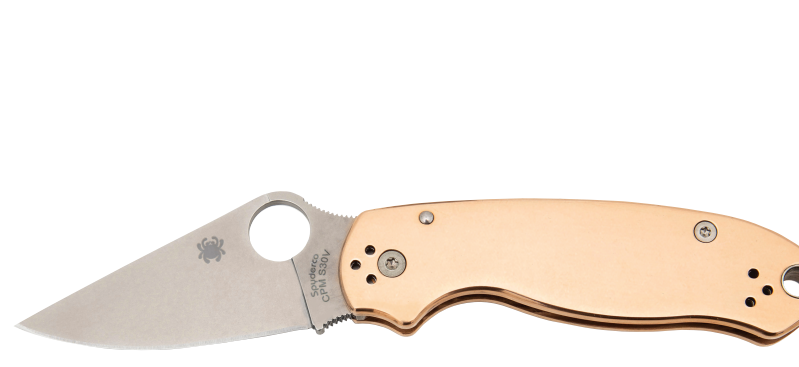 Spyderco SMKW Custom Para 3 Bronze SPC223GPBZ View 1