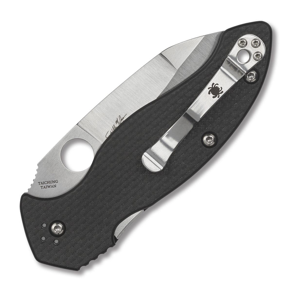 Spyderco Canis Folding Knife 3.43 Inch Plain Satin Wharncliffe SPC248CFP View 2