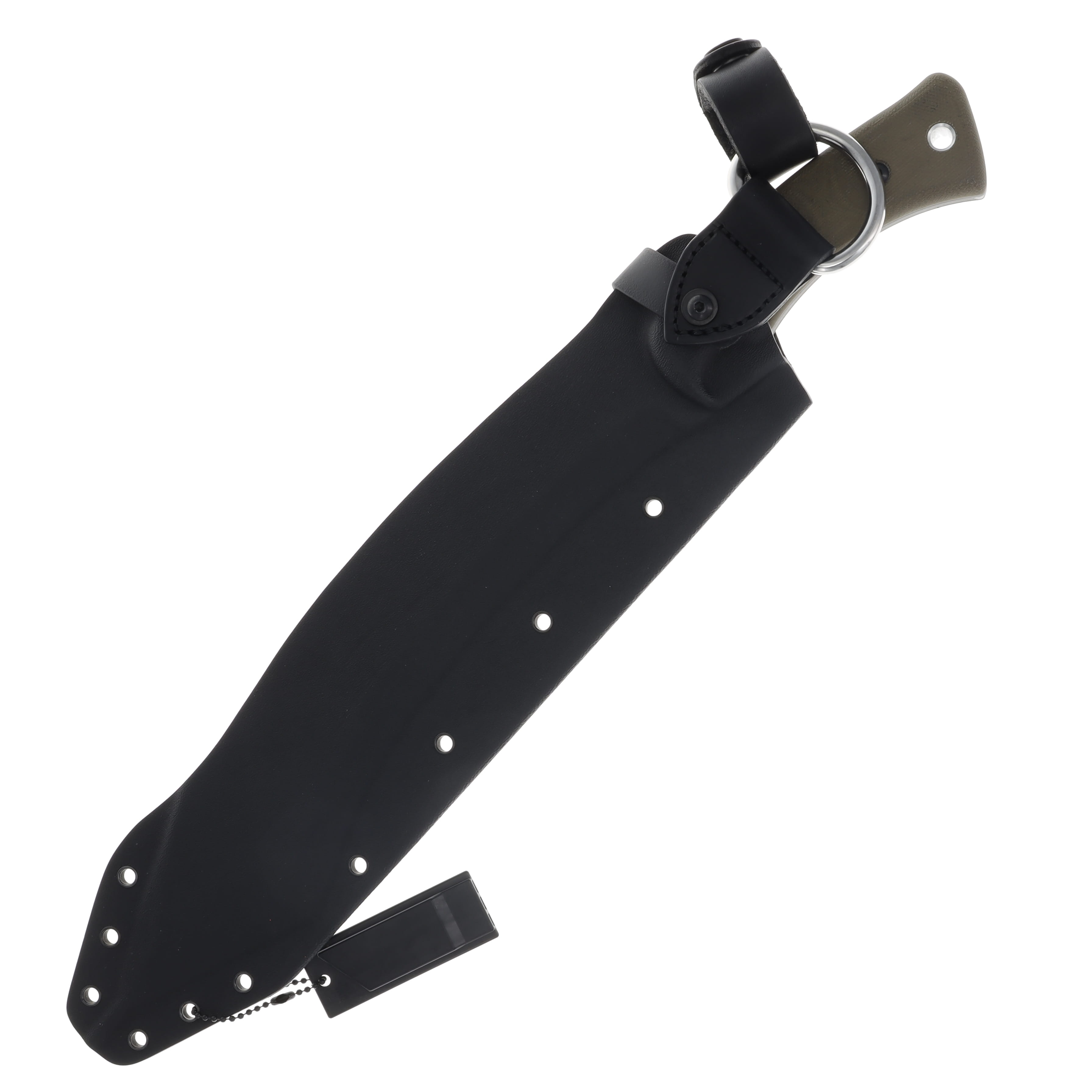 TOPS Knives A-Klub Fixed Blade Green Canvas Micarta 12.38in Blade TPAKLB02 View 3
