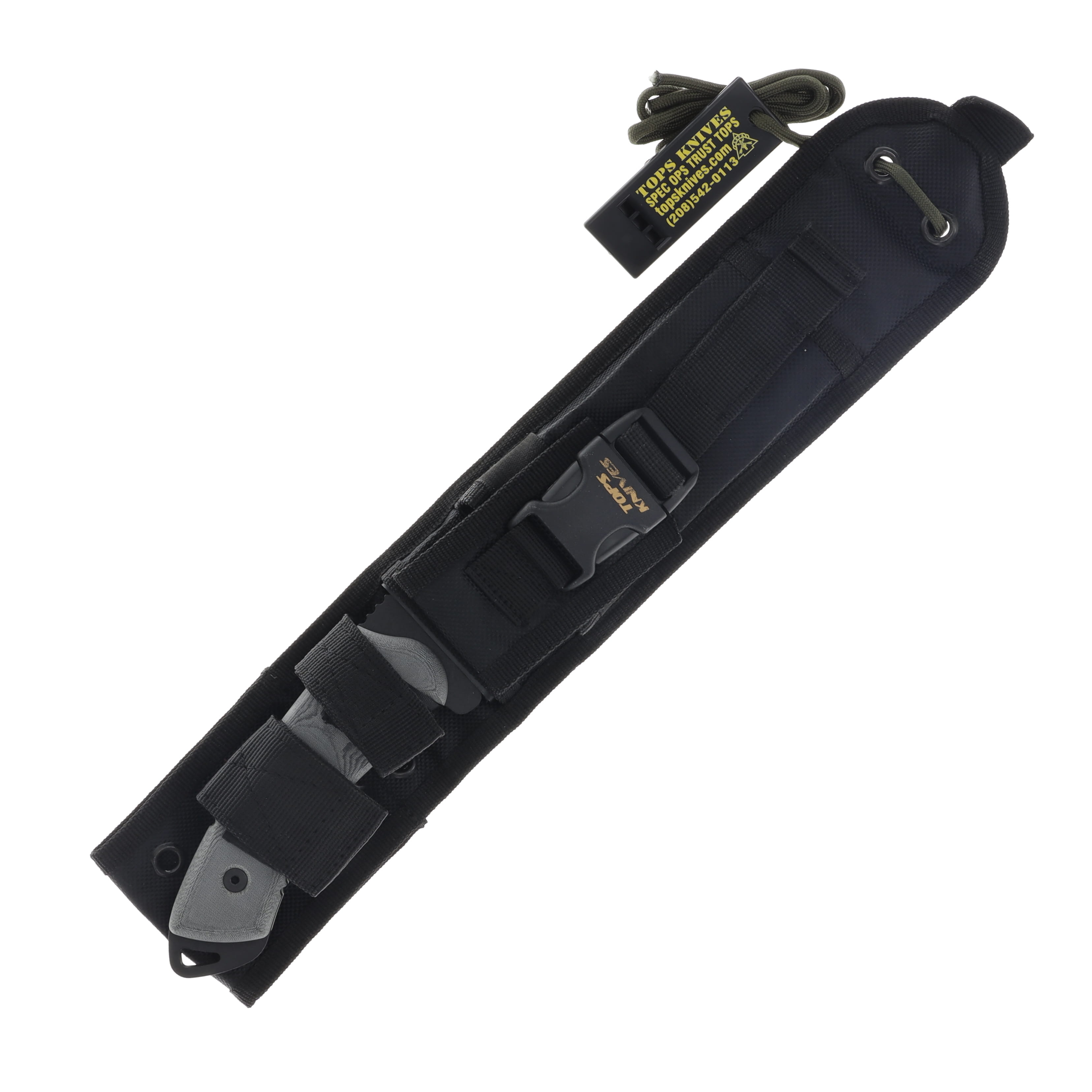 TOPS Dart 7 Inch Plain Black Traction Coated Recurve Drop Point TPDART002 View 4