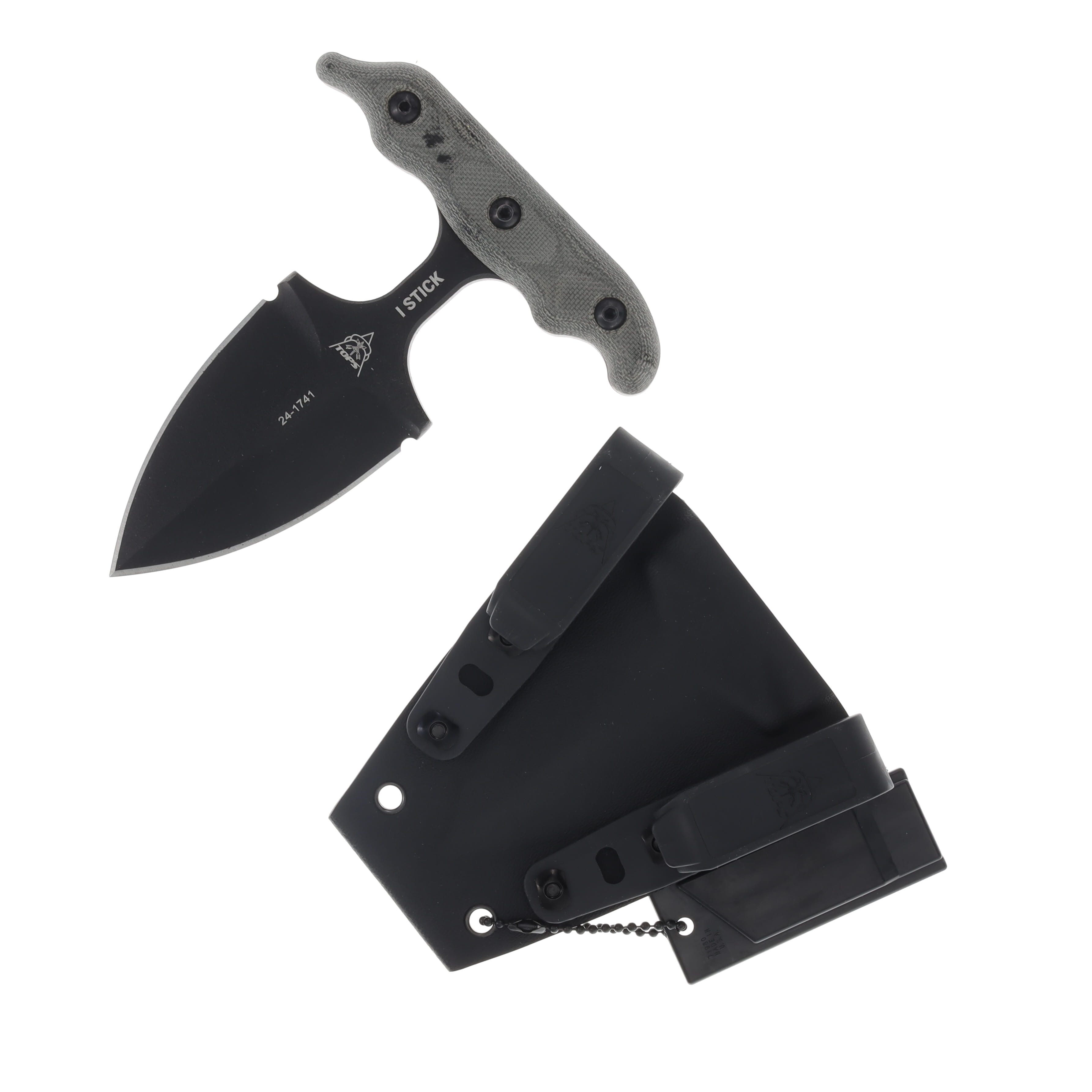 TOPS Stick Push Dagger Gray Micarta TPISTK01 View 2